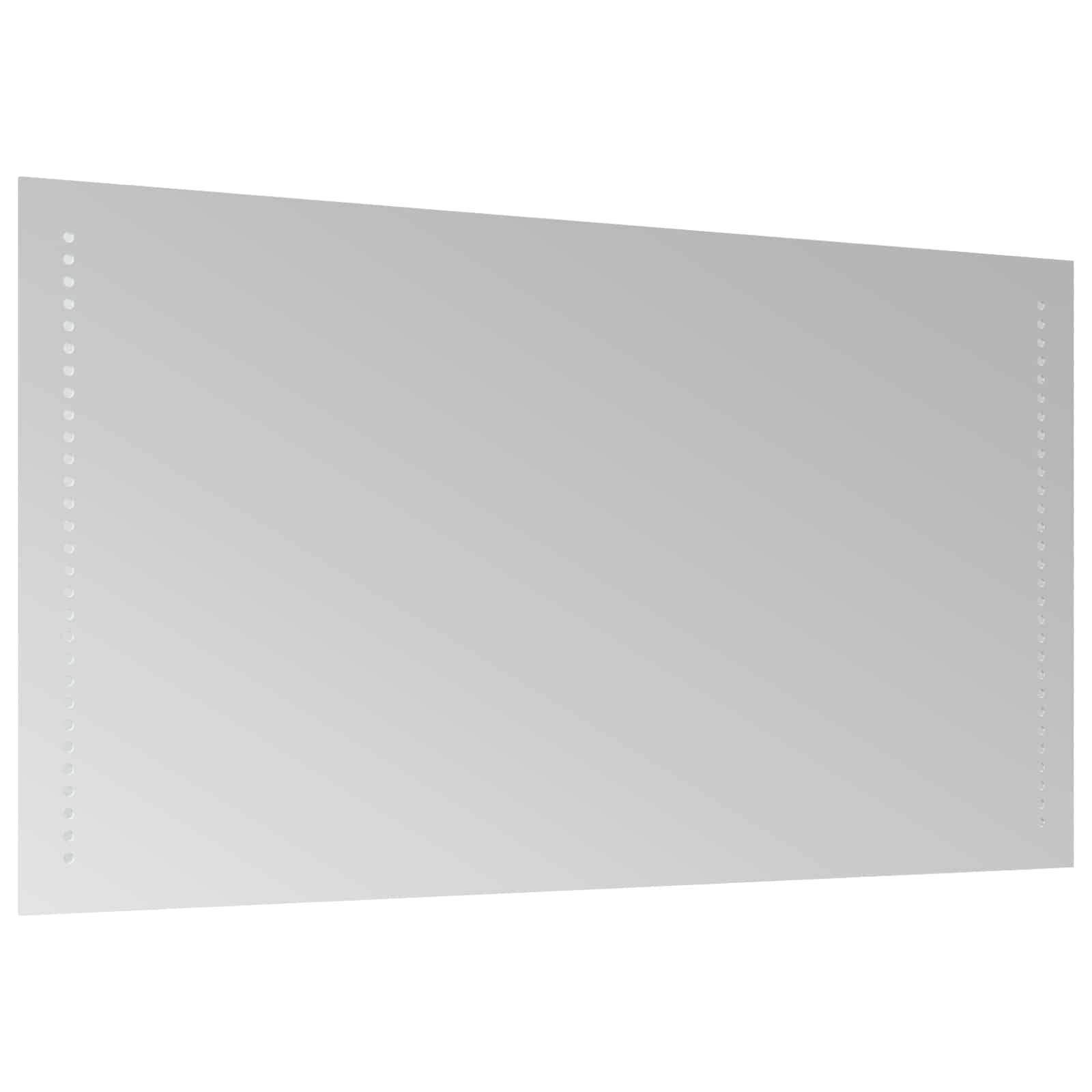 vidaXL LED-Badezimmerspiegel Transparent 90 x 50 cm Gehärtetes Glas