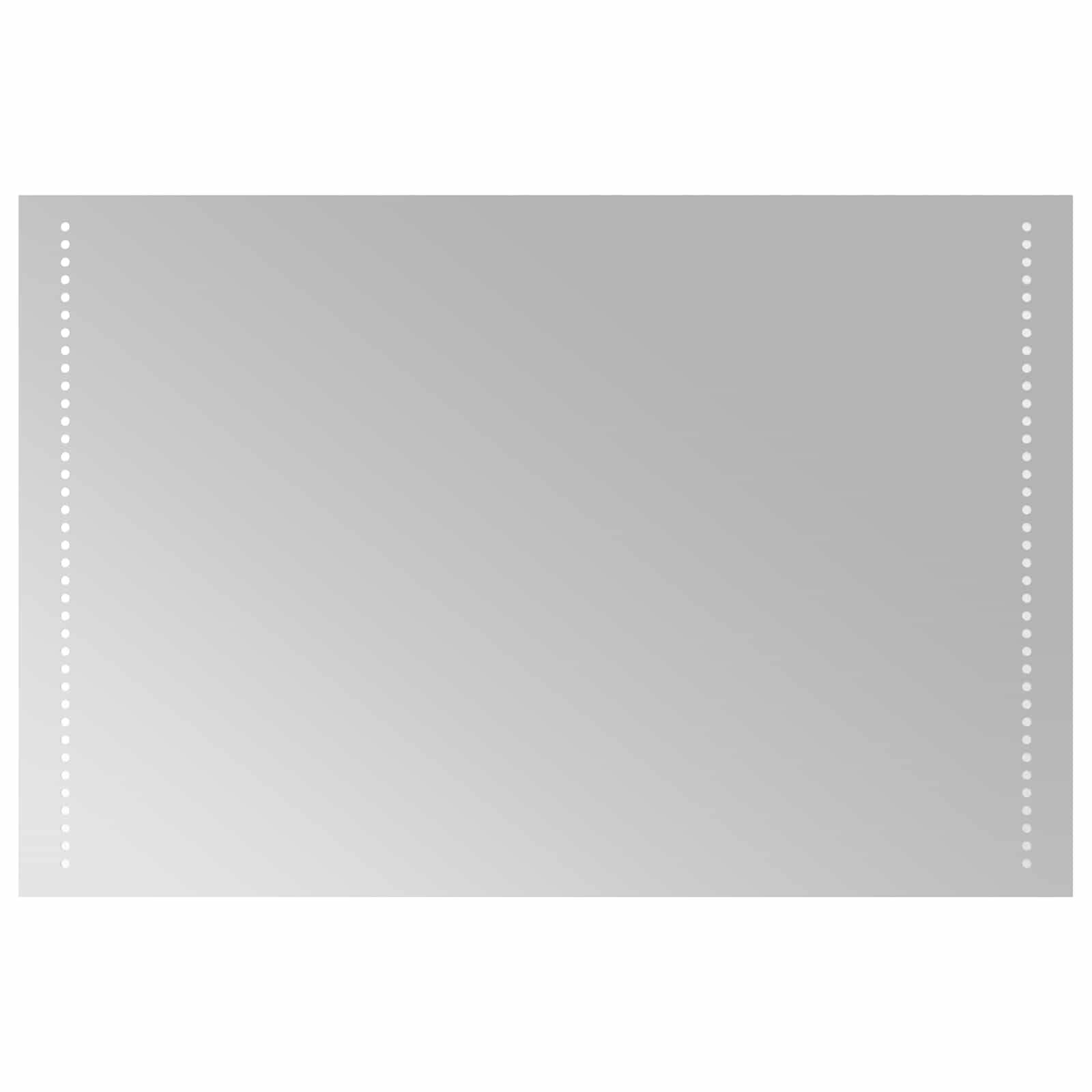 vidaXL LED-Badezimmerspiegel Transparent 90 x 60 cm Gehärtetes Glas