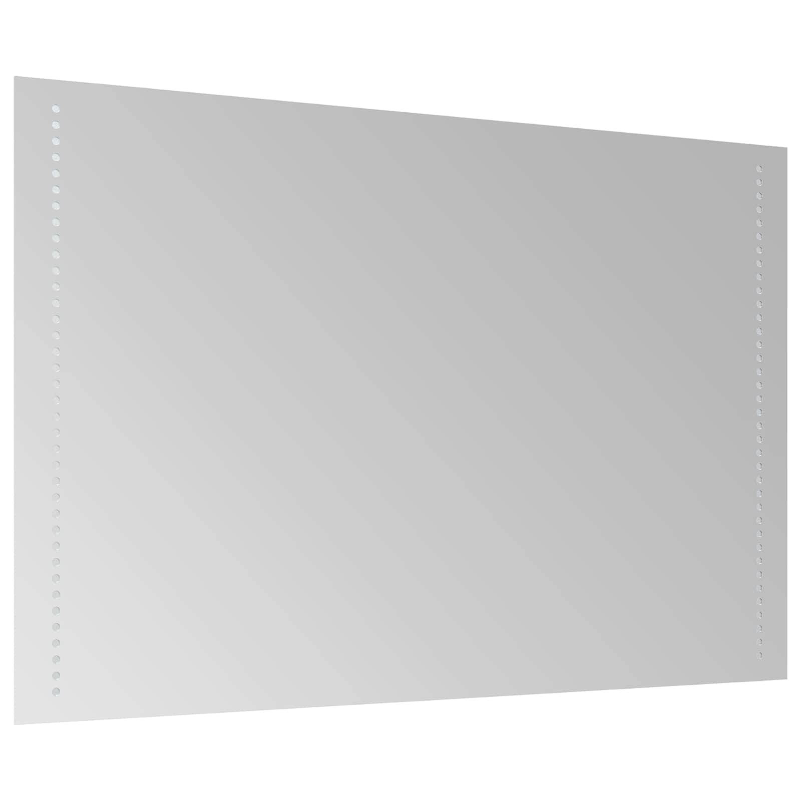 vidaXL LED-Badezimmerspiegel Transparent 90 x 60 cm Gehärtetes Glas
