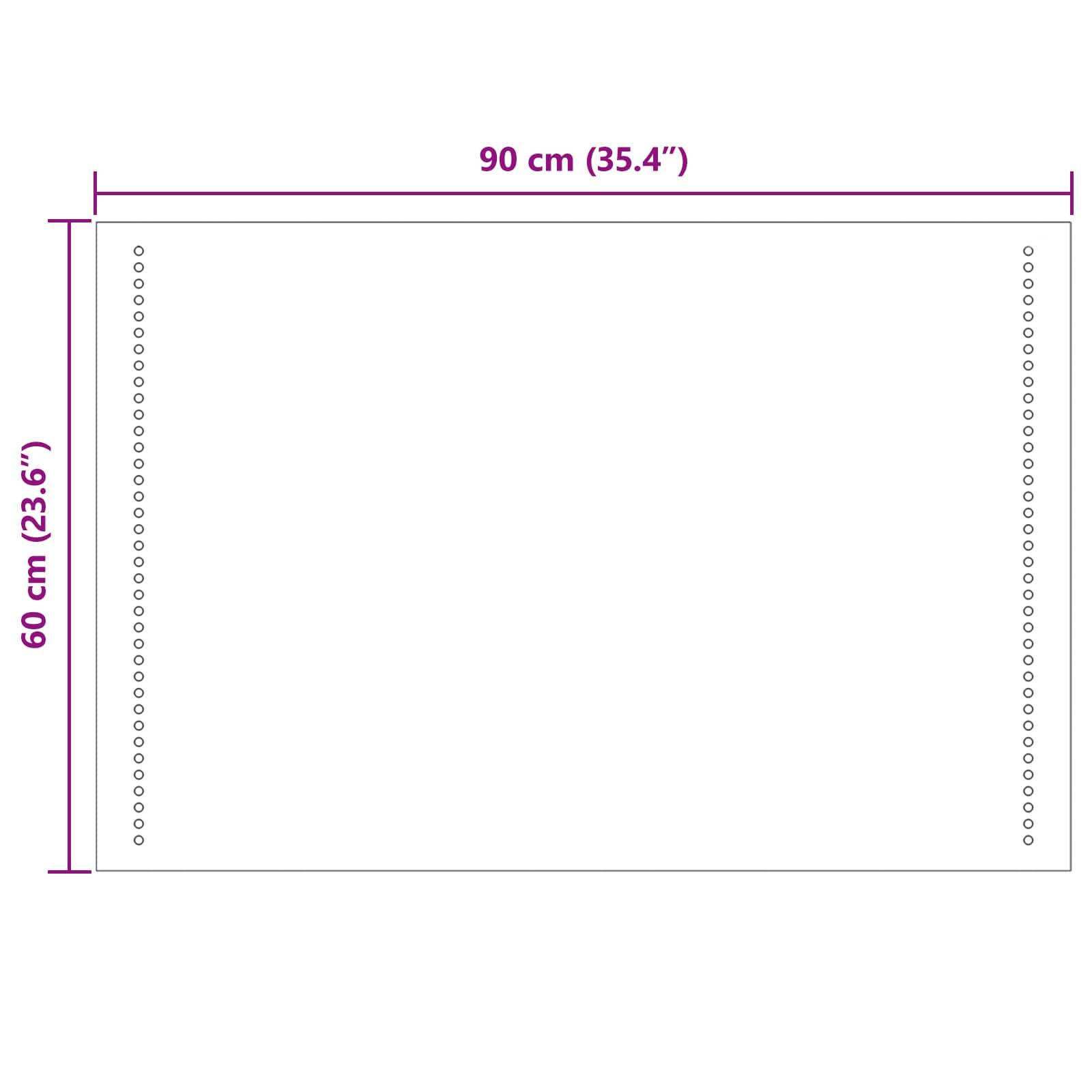 vidaXL LED-Badezimmerspiegel Transparent 90 x 60 cm Gehärtetes Glas