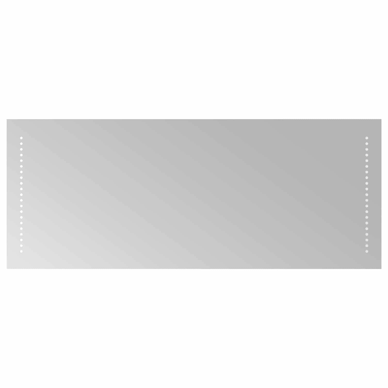 vidaXL LED-Badezimmerspiegel Transparent 100 x 40 cm Gehärtetes Glas