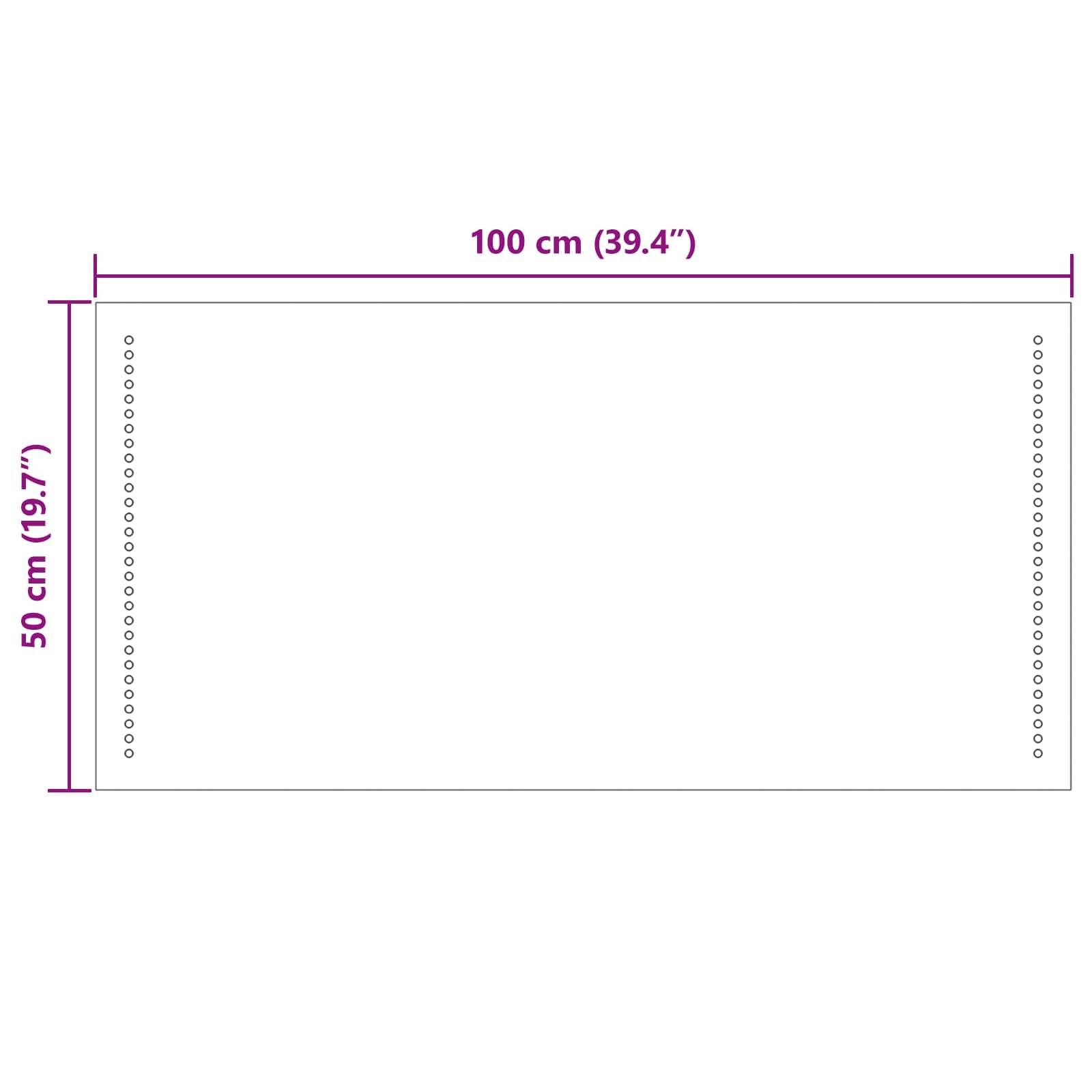 vidaXL LED-Badezimmerspiegel Transparent 100 x 50 cm Gehärtetes Glas