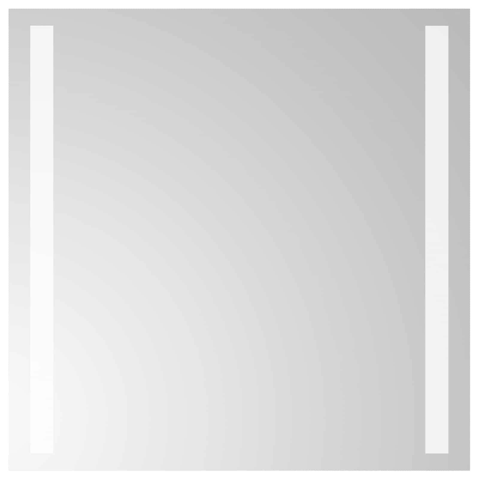 vidaXL LED-Badezimmerspiegel Transparent 40 x 40 cm Gehärtetes Glas