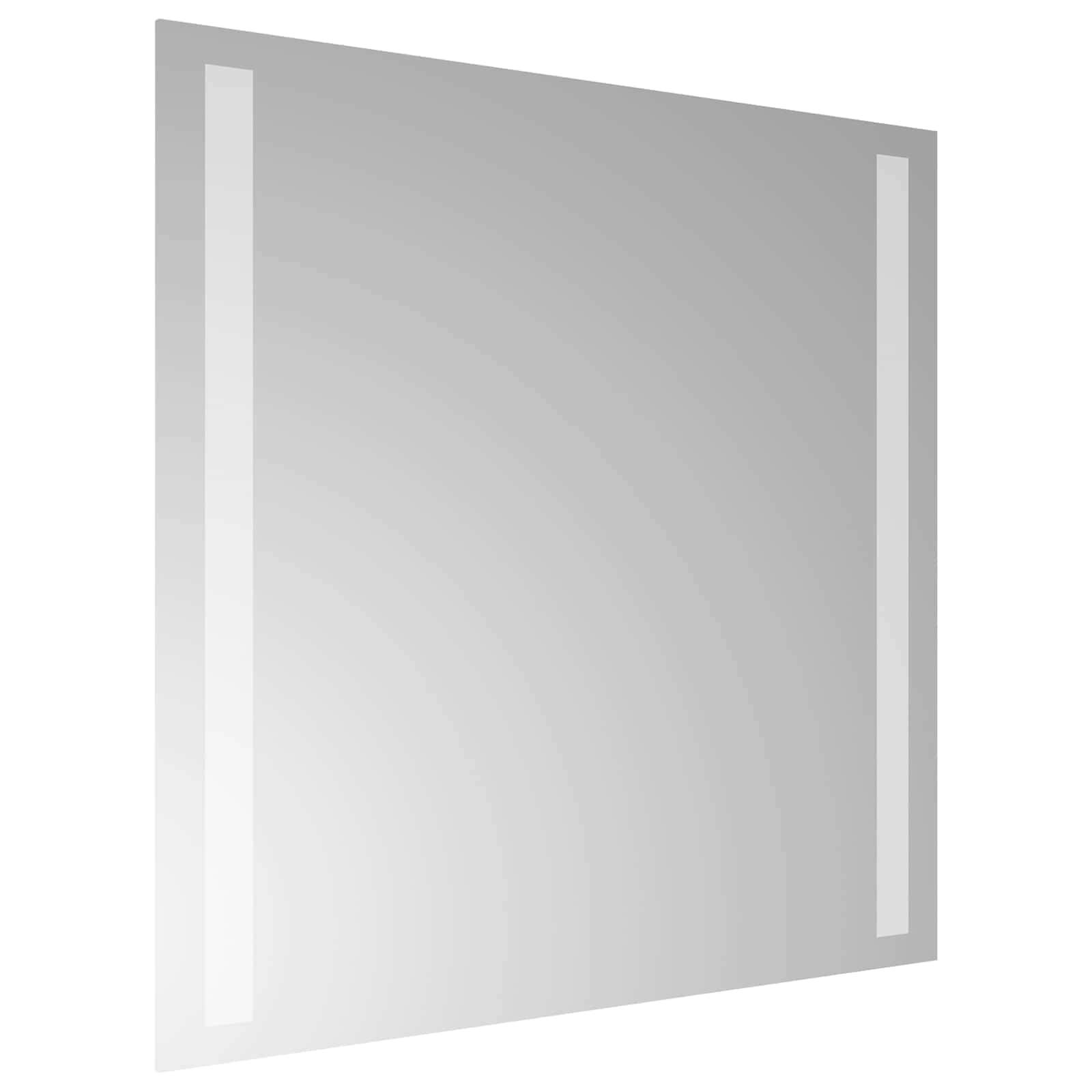 vidaXL LED-Badezimmerspiegel Transparent 40 x 40 cm Gehärtetes Glas