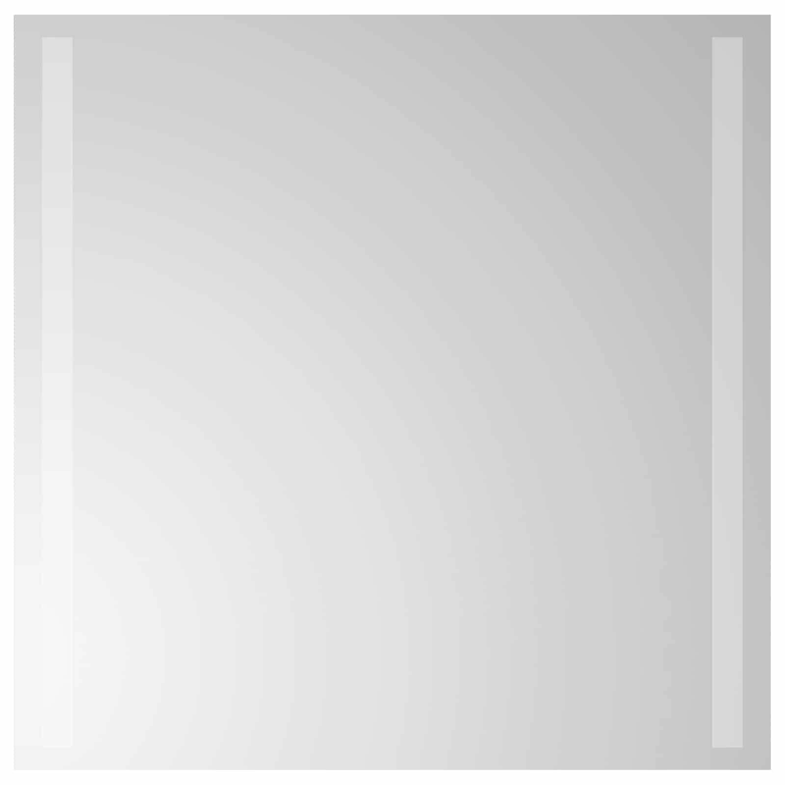 vidaXL LED-Badezimmerspiegel Transparent 50 x 50 cm Gehärtetes Glas