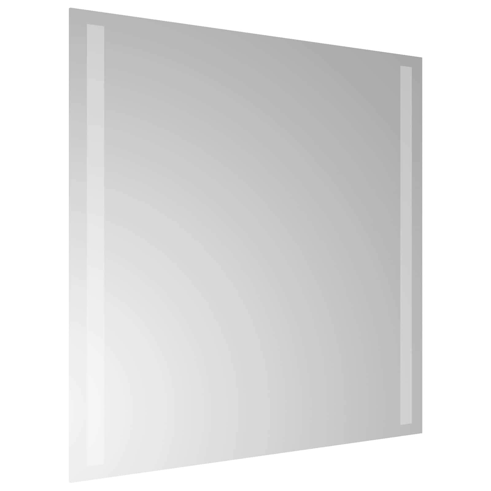 vidaXL LED-Badezimmerspiegel Transparent 50 x 50 cm Gehärtetes Glas