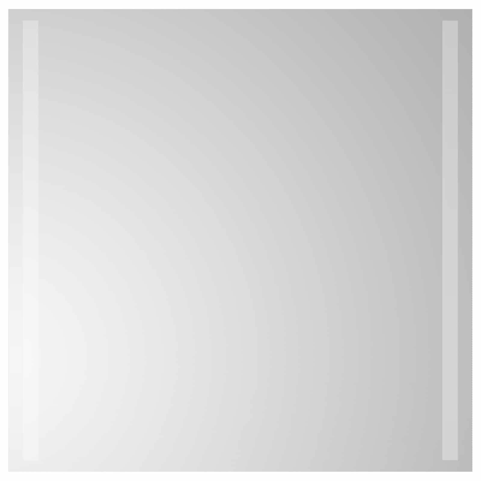 vidaXL LED-Badezimmerspiegel Transparent 60 x 60 cm Gehärtetes Glas