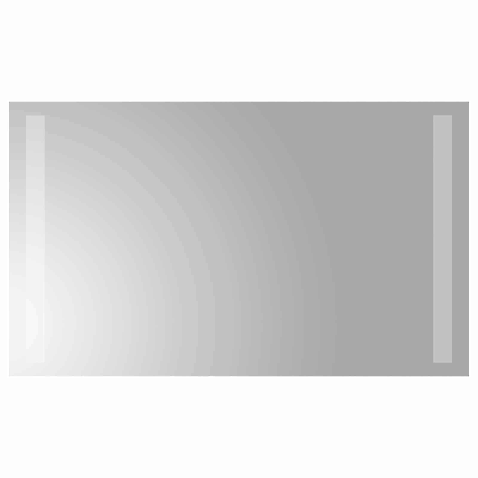 vidaXL LED-Badezimmerspiegel Transparent 50 x 30 cm Gehärtetes Glas