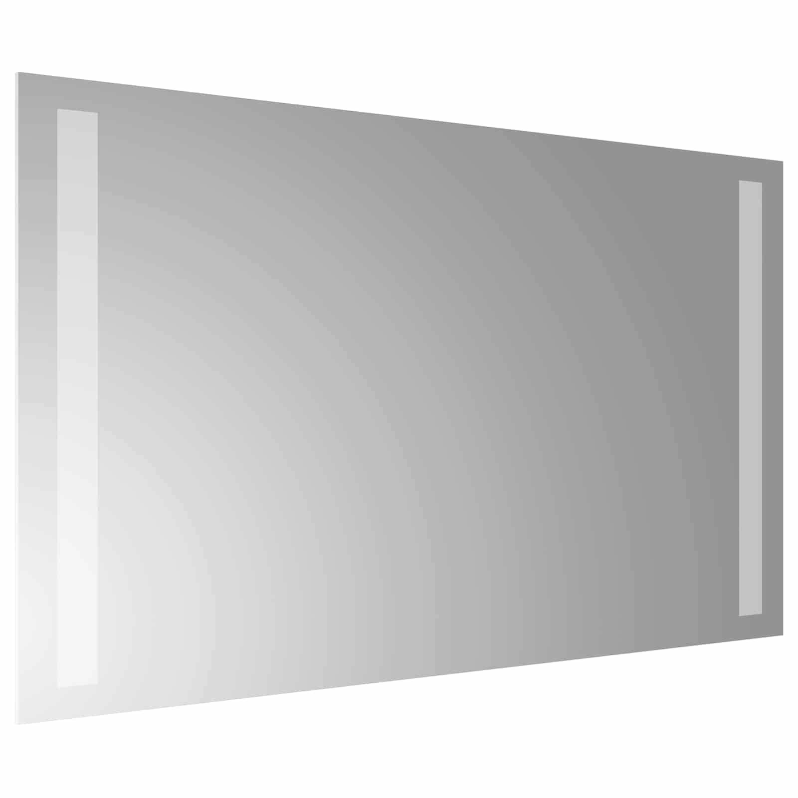 vidaXL LED-Badezimmerspiegel Transparent 50 x 30 cm Gehärtetes Glas