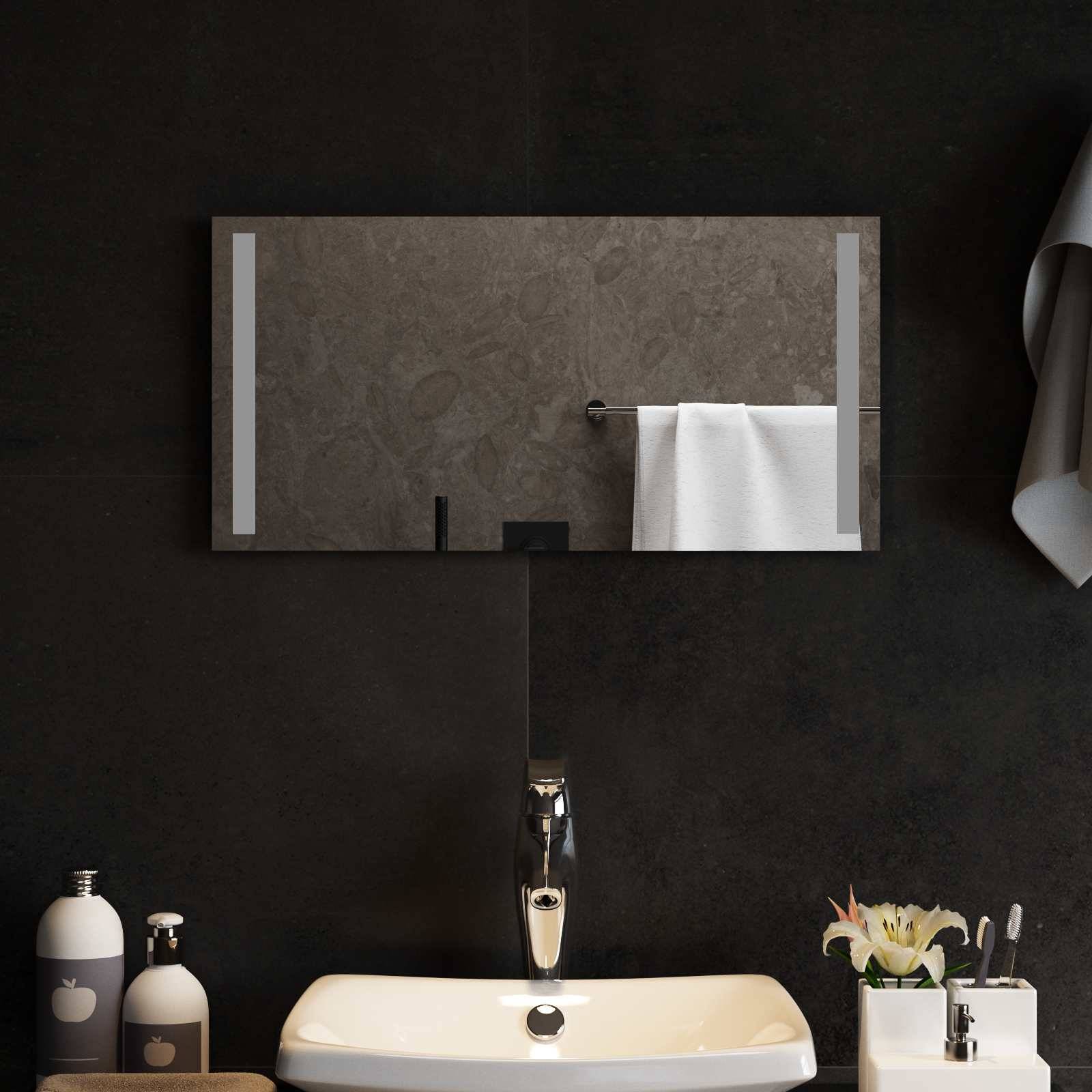 vidaXL LED-Badezimmerspiegel Transparent 60 x 30 cm Gehärtetes Glas