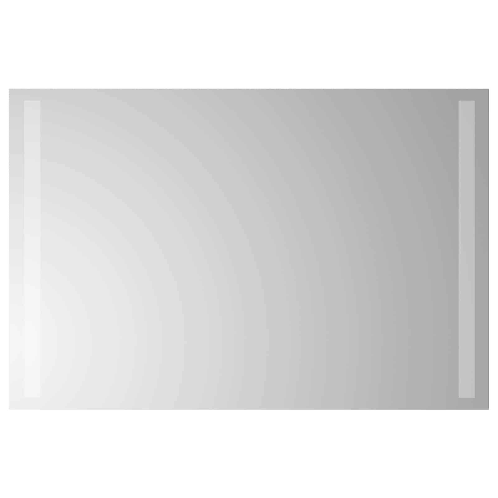 vidaXL LED-Badezimmerspiegel Transparent 60 x 40 cm Gehärtetes Glas