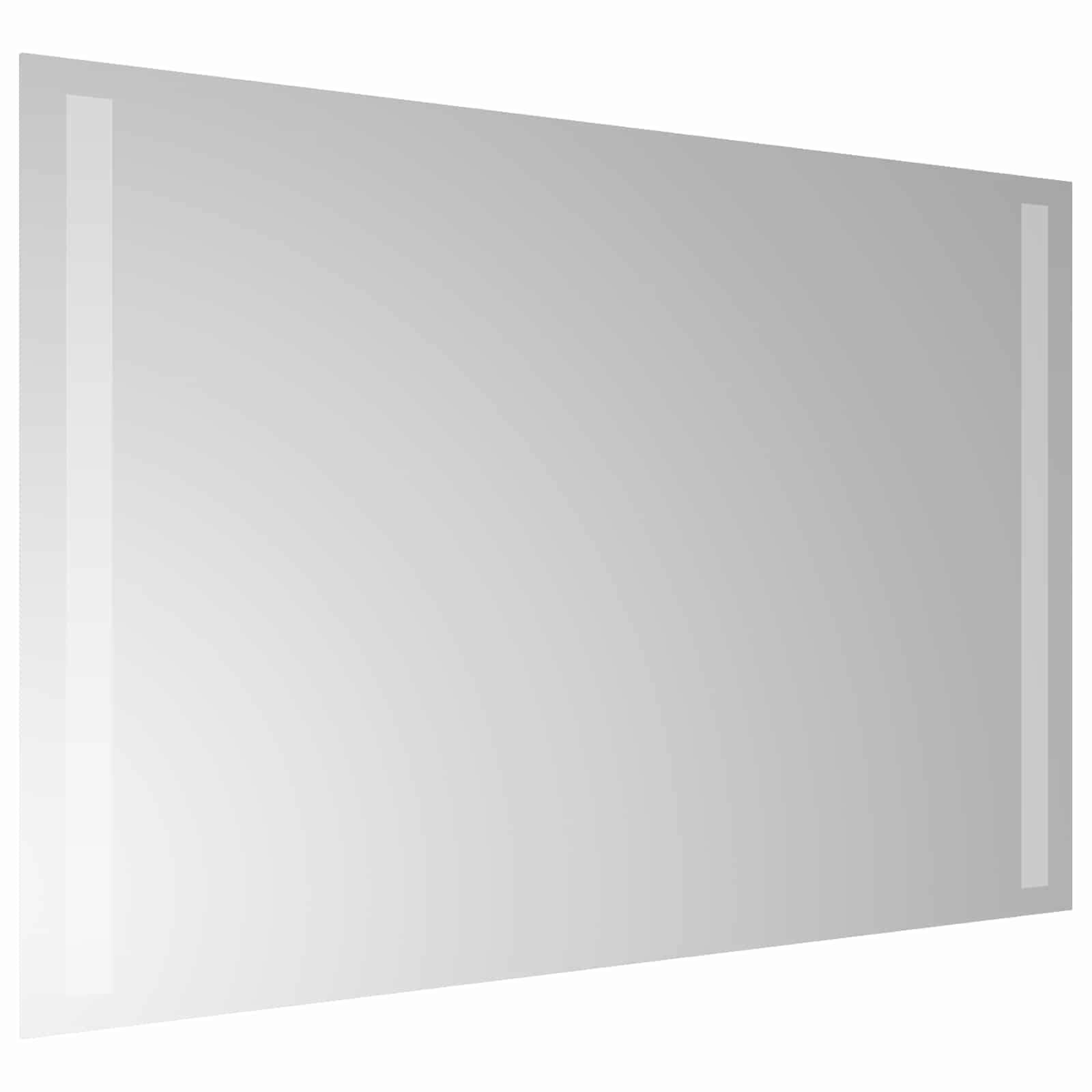 vidaXL LED-Badezimmerspiegel Transparent 60 x 40 cm Gehärtetes Glas