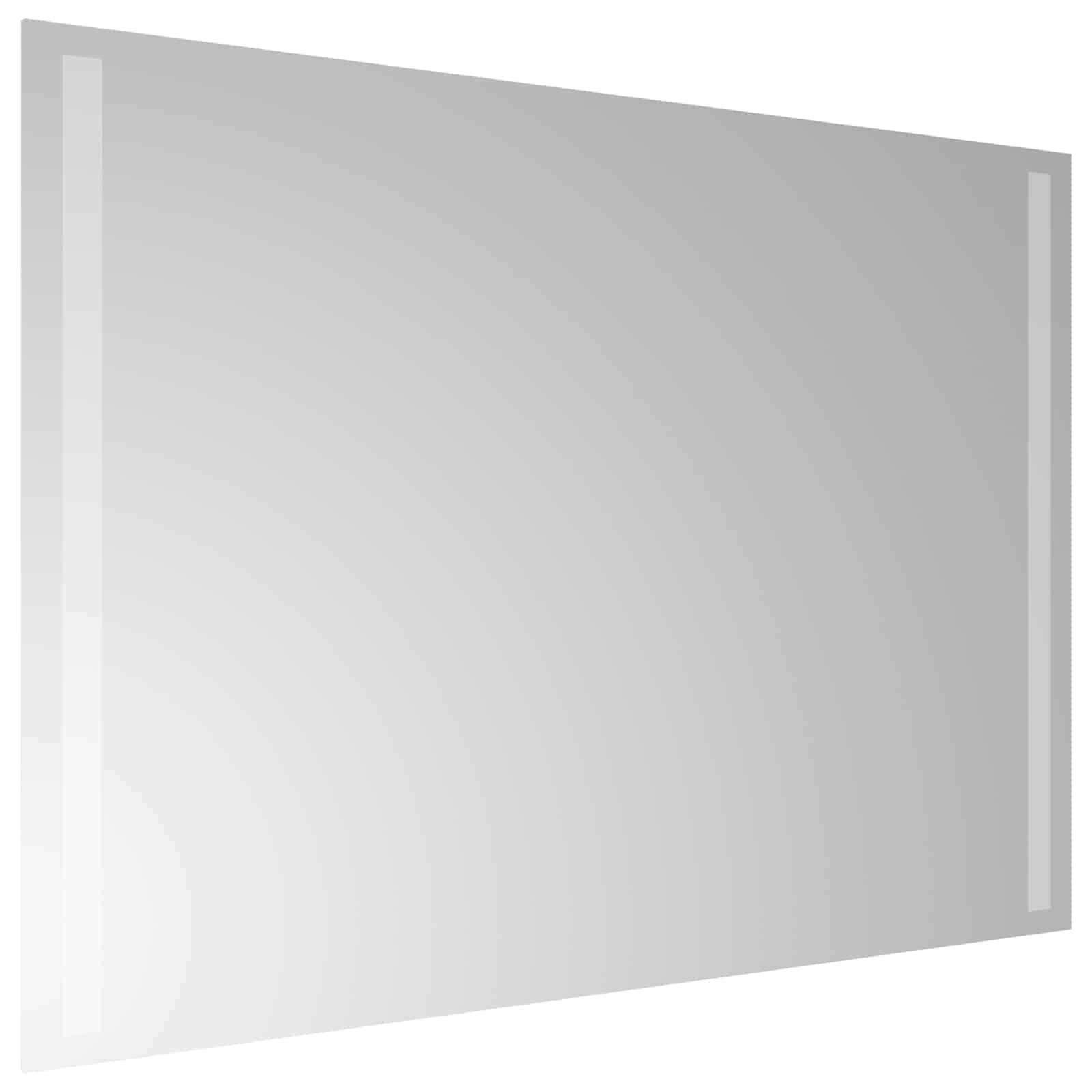vidaXL LED-Badezimmerspiegel Transparent 70 x 50 cm Gehärtetes Glas