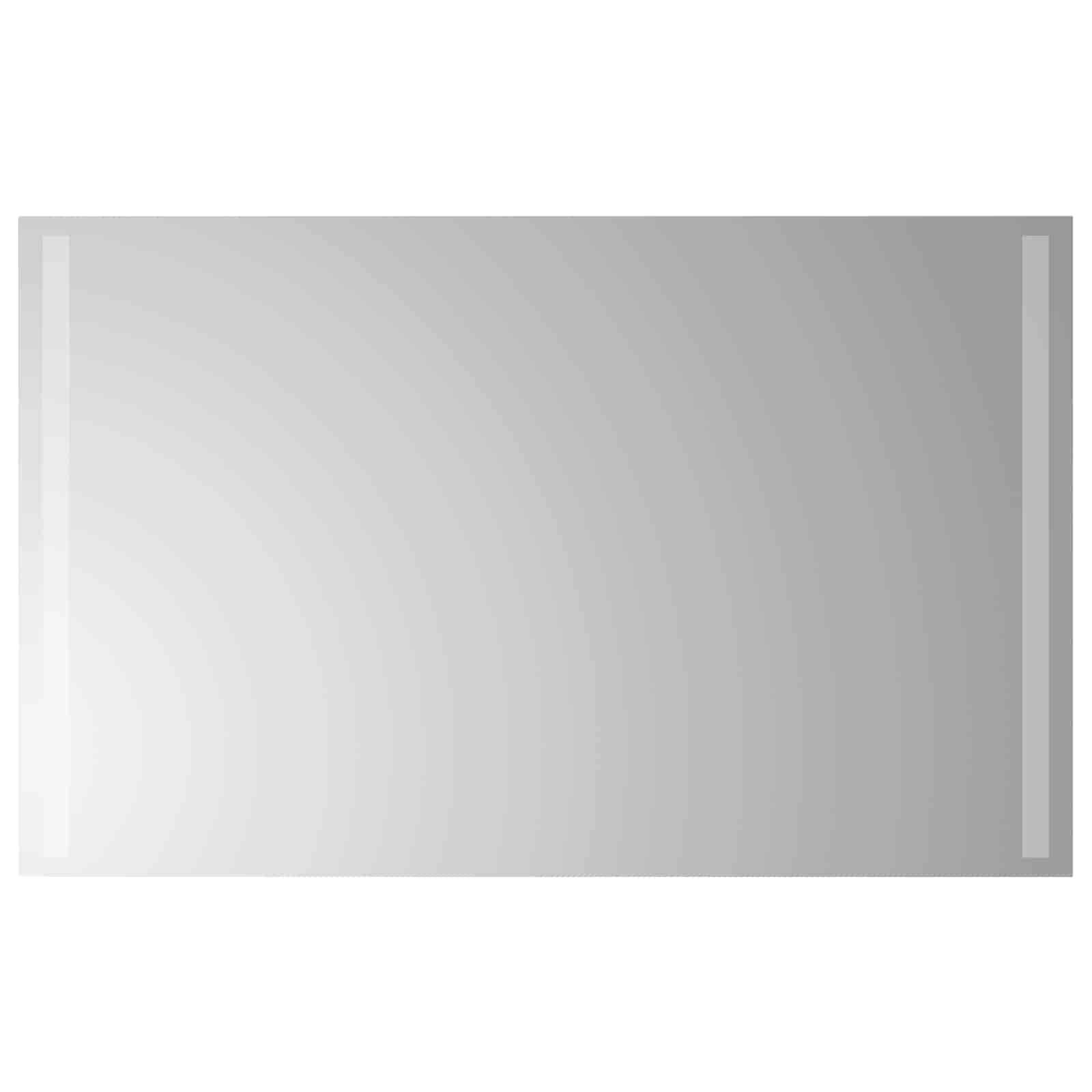 vidaXL LED-Badezimmerspiegel Transparent 80 x 50 cm Gehärtetes Glas