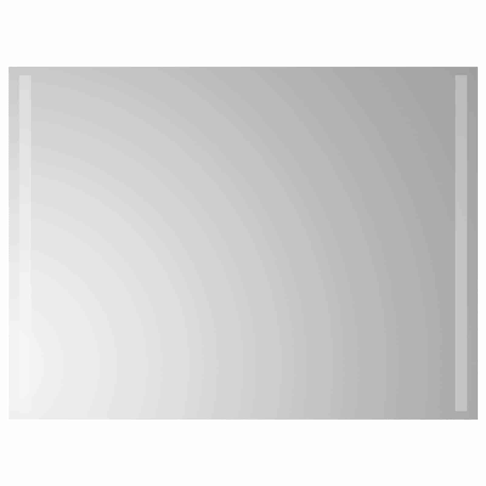 vidaXL LED-Badezimmerspiegel Transparent 80 x 60 cm Gehärtetes Glas