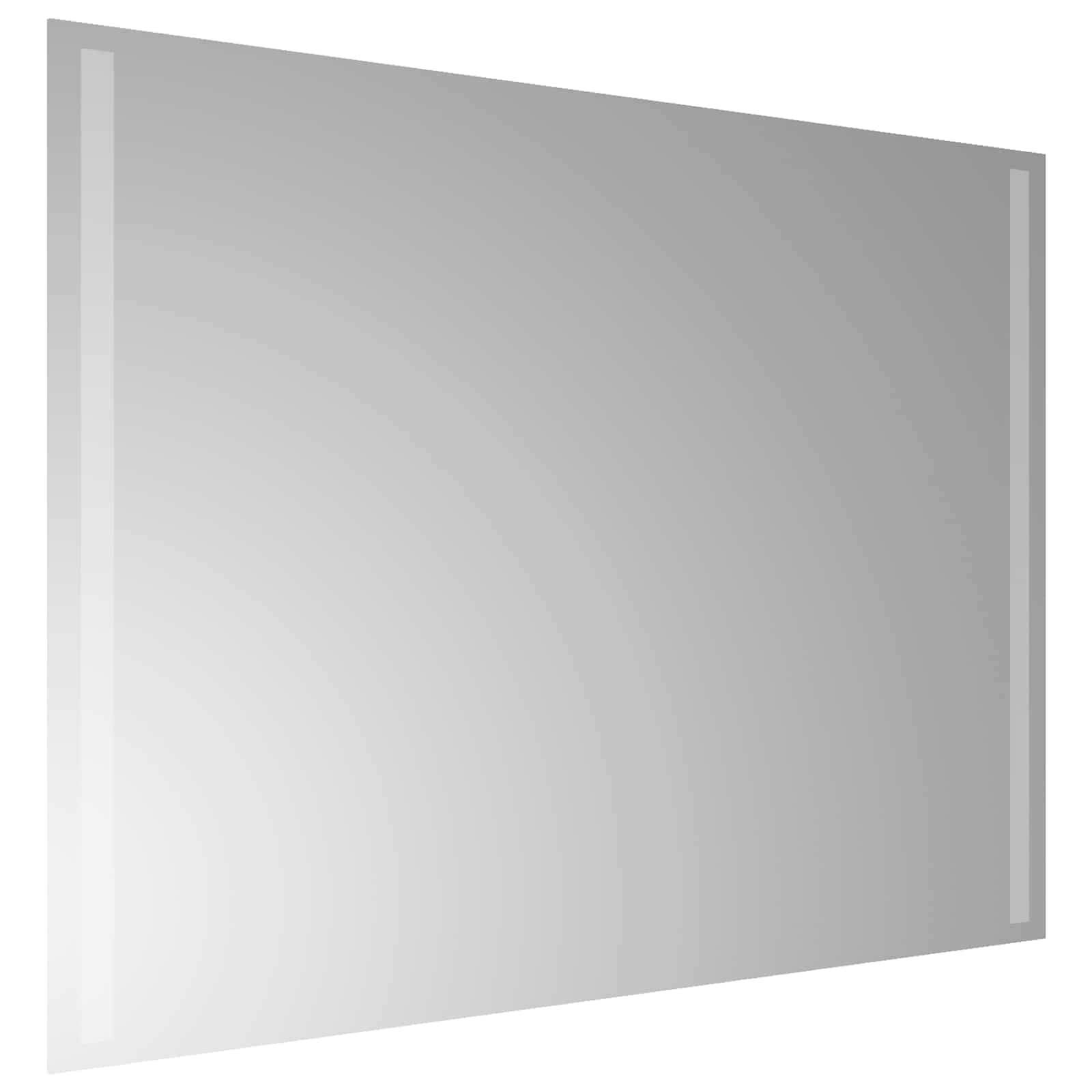vidaXL LED-Badezimmerspiegel Transparent 80 x 60 cm Gehärtetes Glas