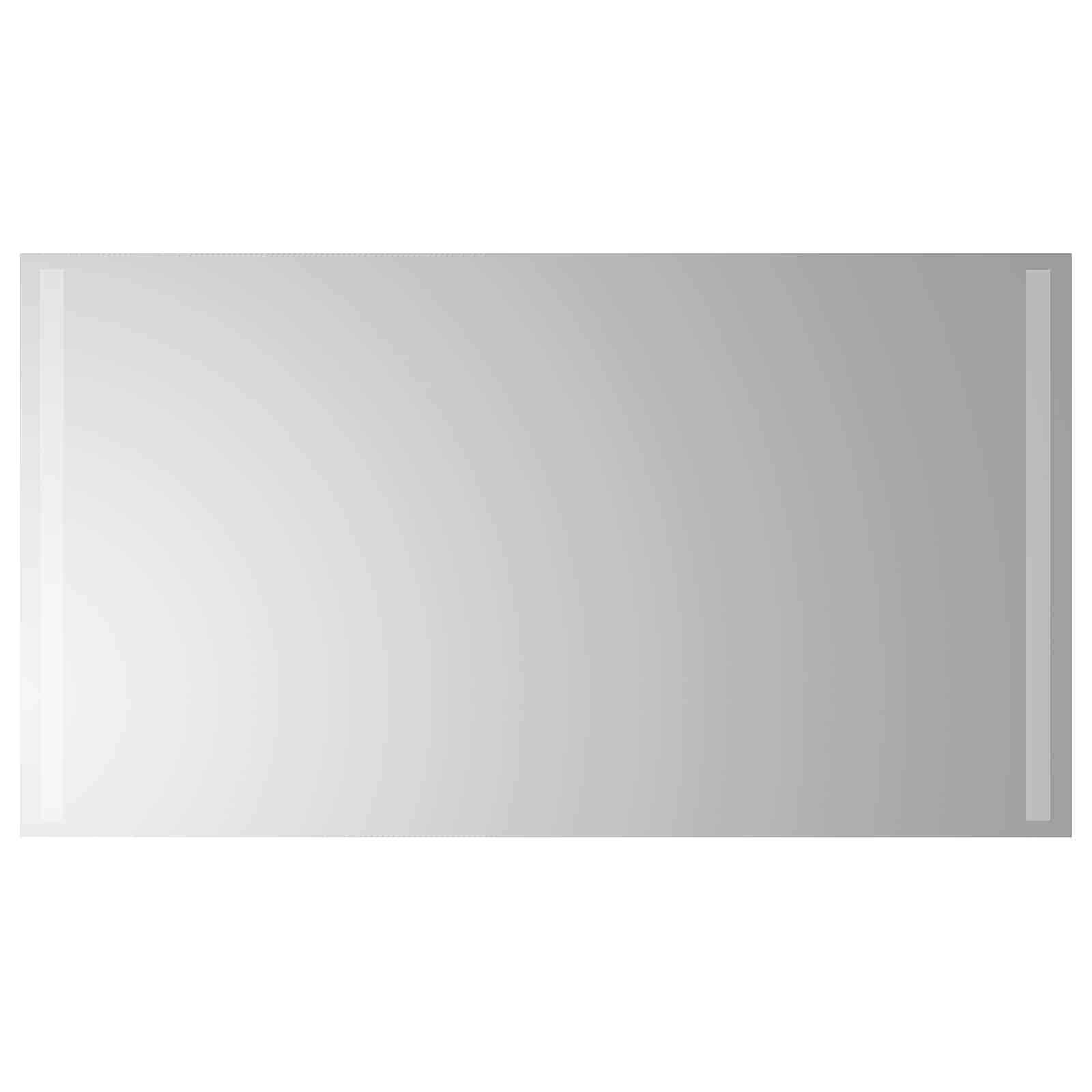 vidaXL LED-Badezimmerspiegel Transparent 90 x 50 cm Gehärtetes Glas