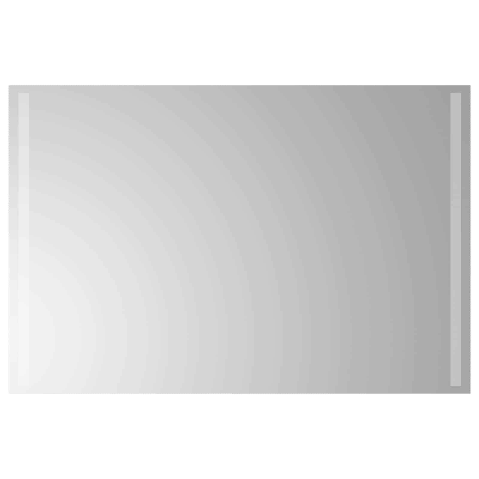 vidaXL LED-Badezimmerspiegel Transparent 90 x 60 cm Gehärtetes Glas