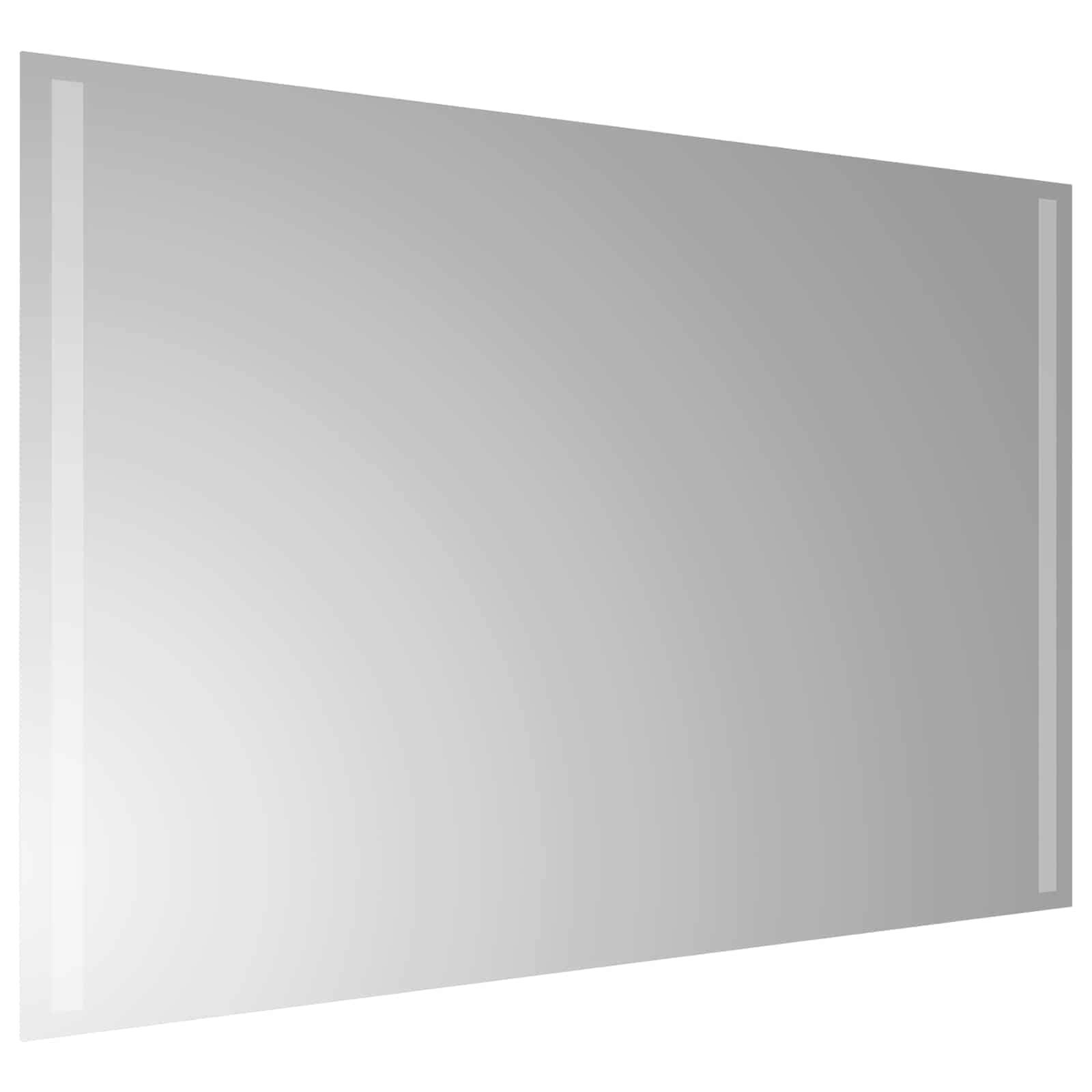 vidaXL LED-Badezimmerspiegel Transparent 90 x 60 cm Gehärtetes Glas