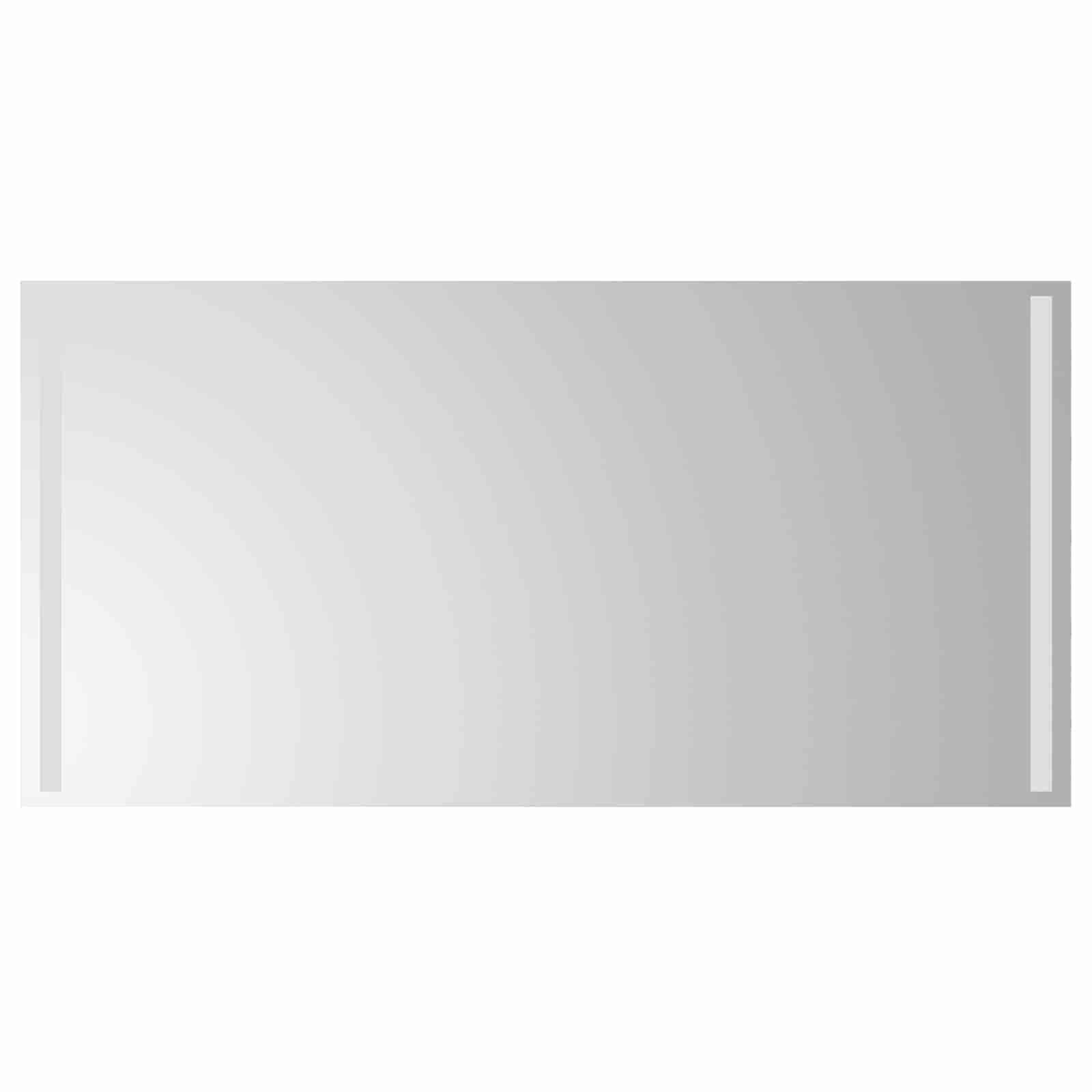 vidaXL LED-Badezimmerspiegel Transparent 100 x 50 cm Gehärtetes Glas