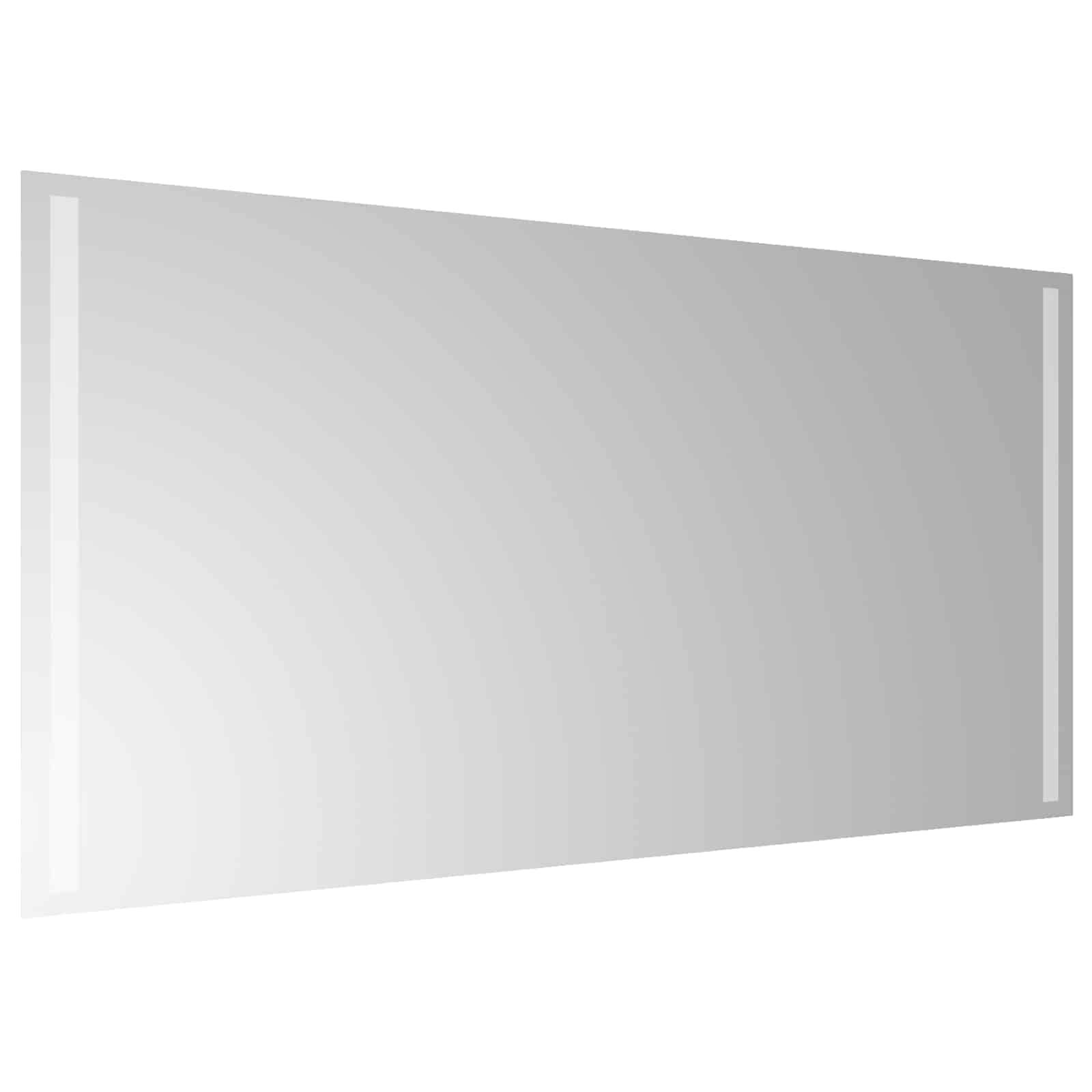 vidaXL LED-Badezimmerspiegel Transparent 100 x 50 cm Gehärtetes Glas