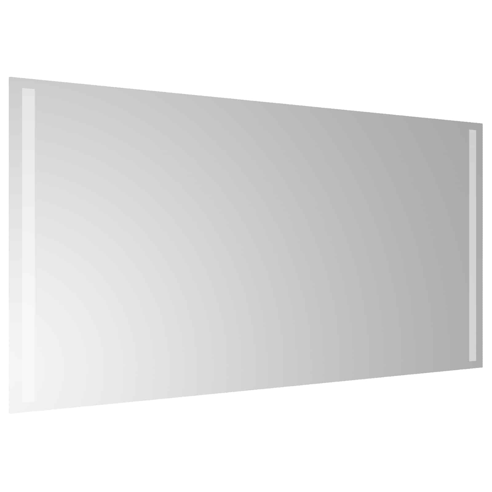 vidaXL LED-Badezimmerspiegel Transparent 100 x 60 cm Gehärtetes Glas