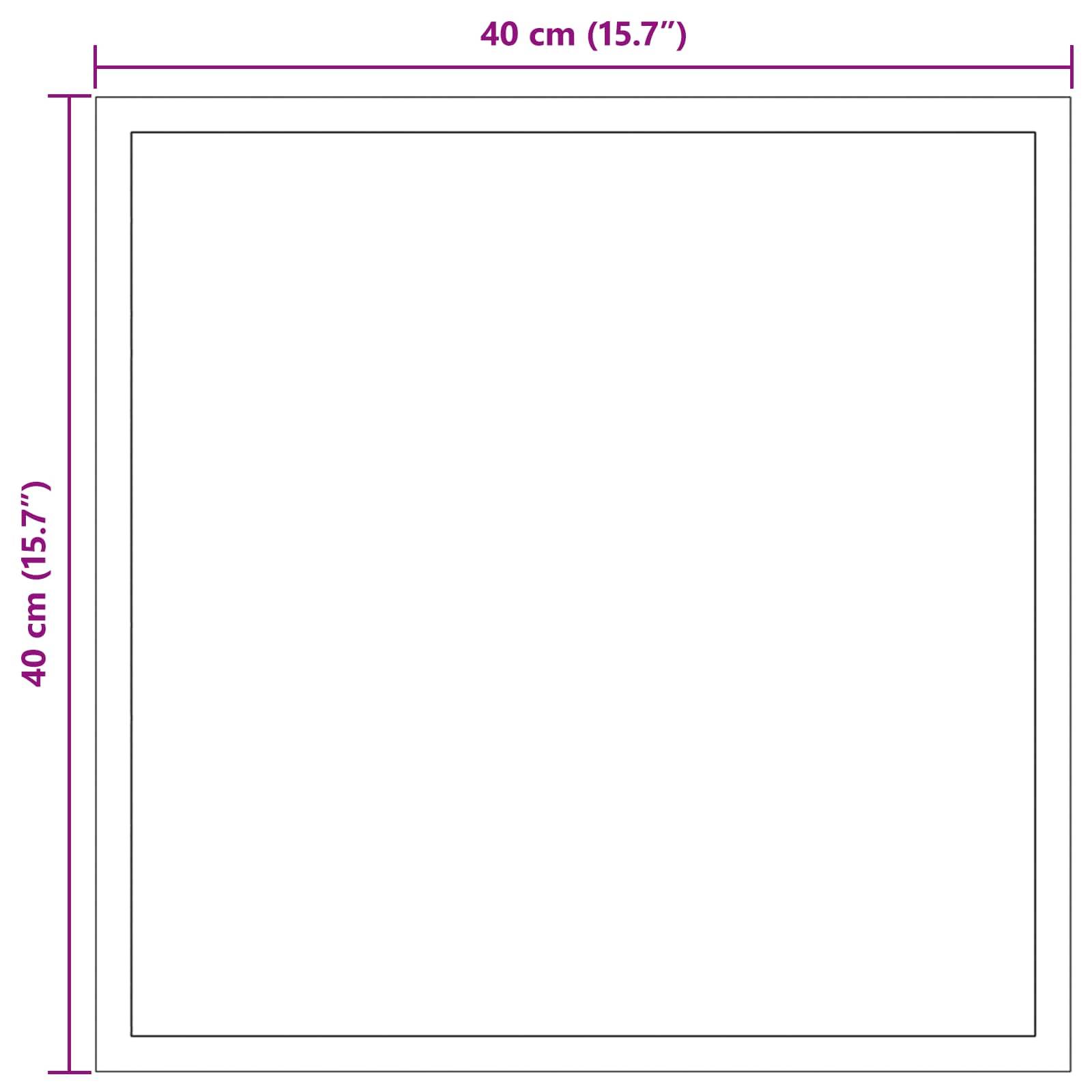 vidaXL LED-Badezimmerspiegel Transparent 40 x 40 cm Gehärtetes Glas