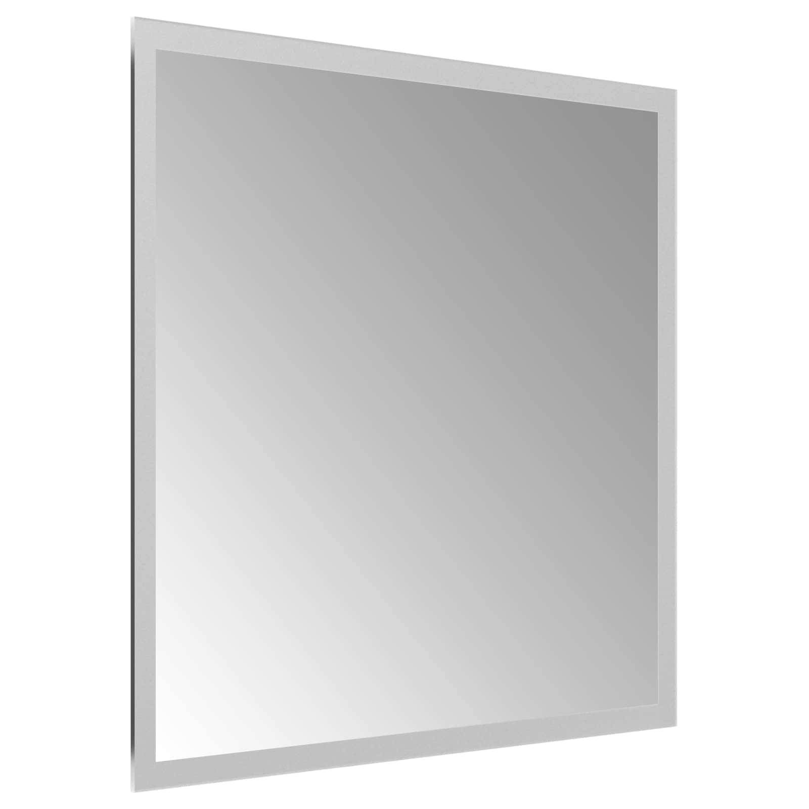 vidaXL LED-Badezimmerspiegel Transparent 40 x 40 cm Gehärtetes Glas