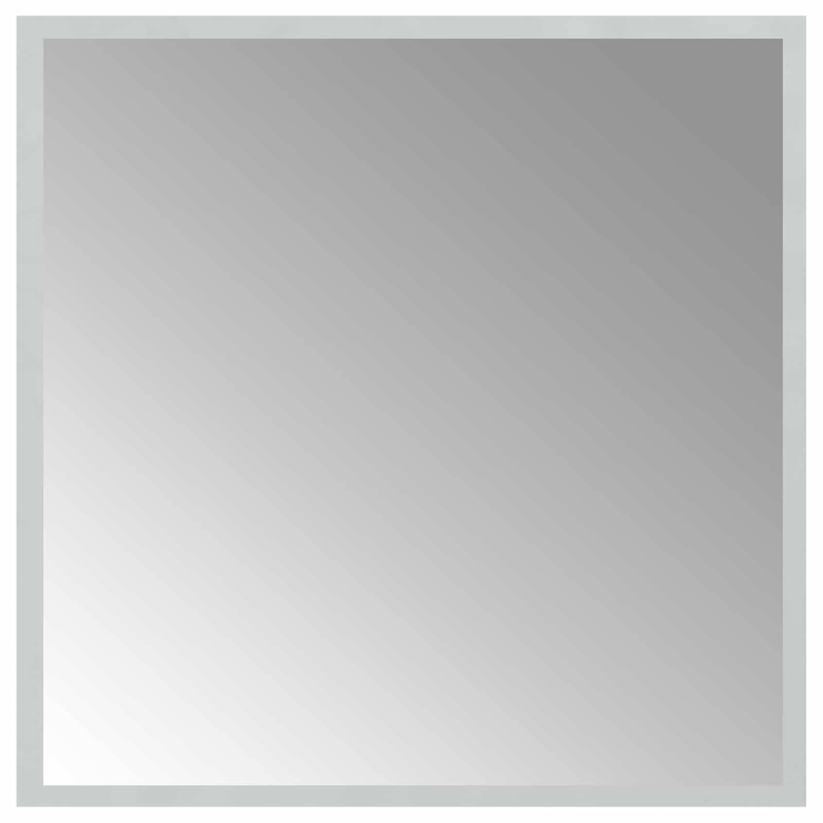vidaXL LED-Badezimmerspiegel Transparent 50 x 50 cm Gehärtetes Glas