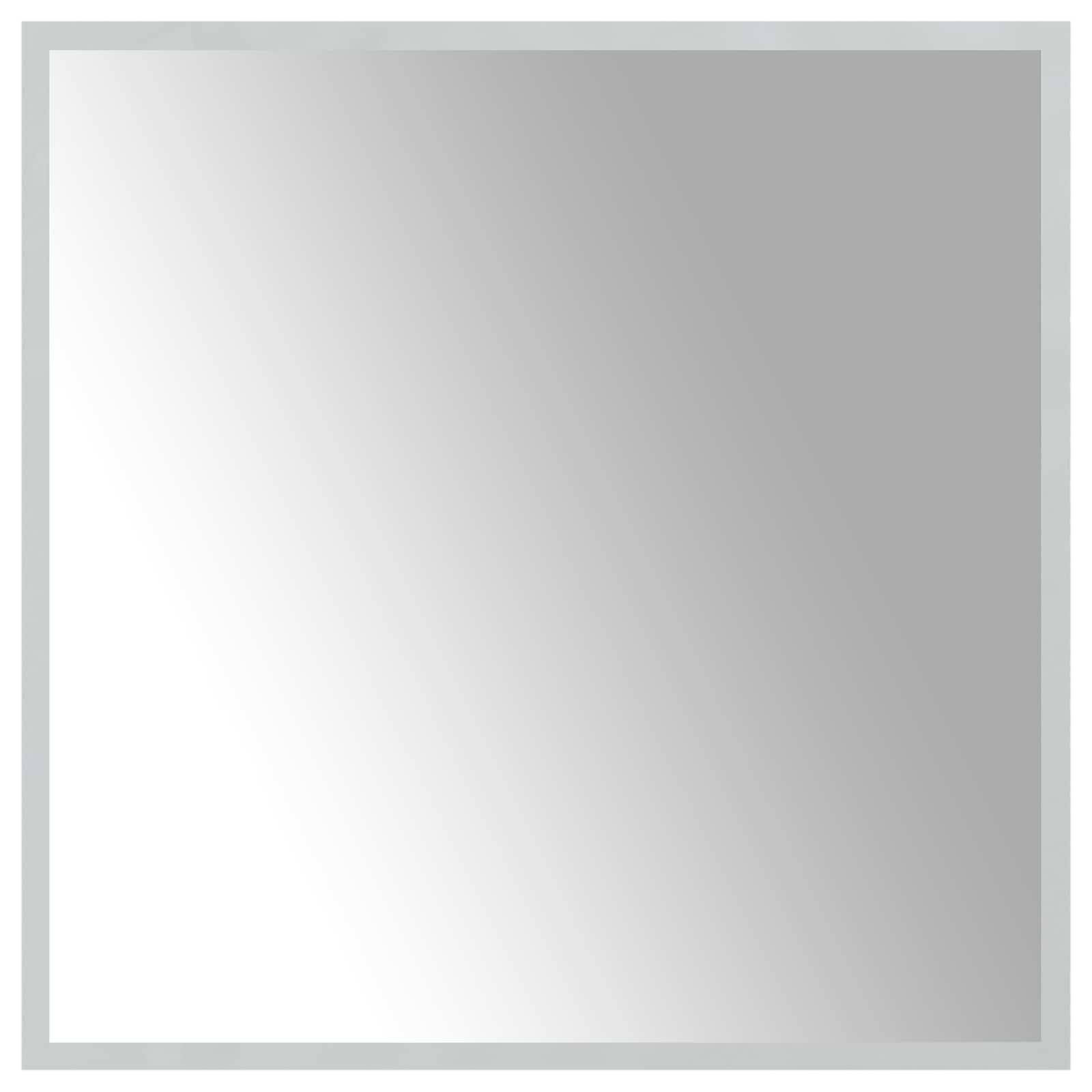 vidaXL LED-Badezimmerspiegel Transparent 60 x 60 cm Gehärtetes Glas