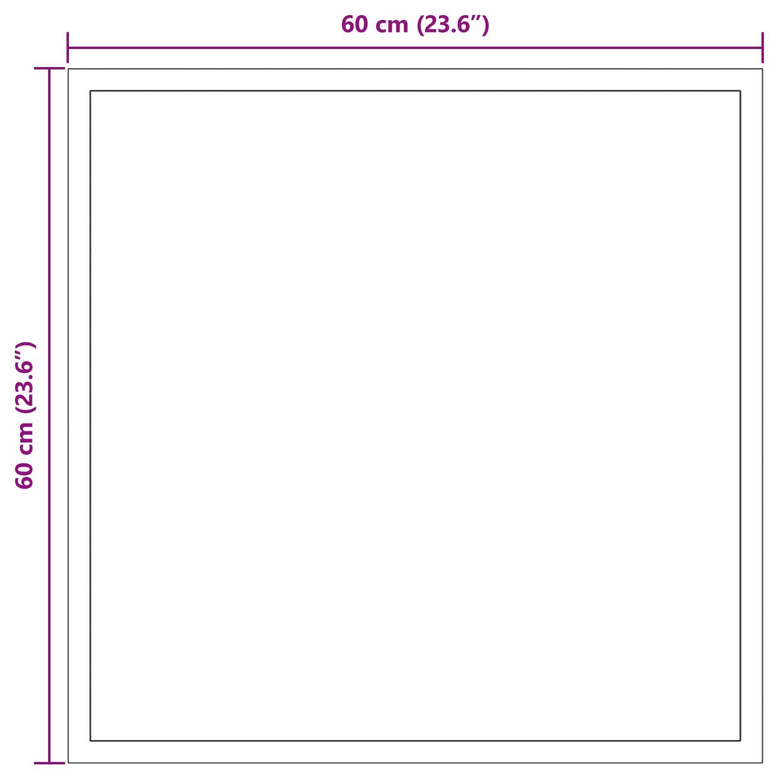 vidaXL LED-Badezimmerspiegel Transparent 60 x 60 cm Gehärtetes Glas