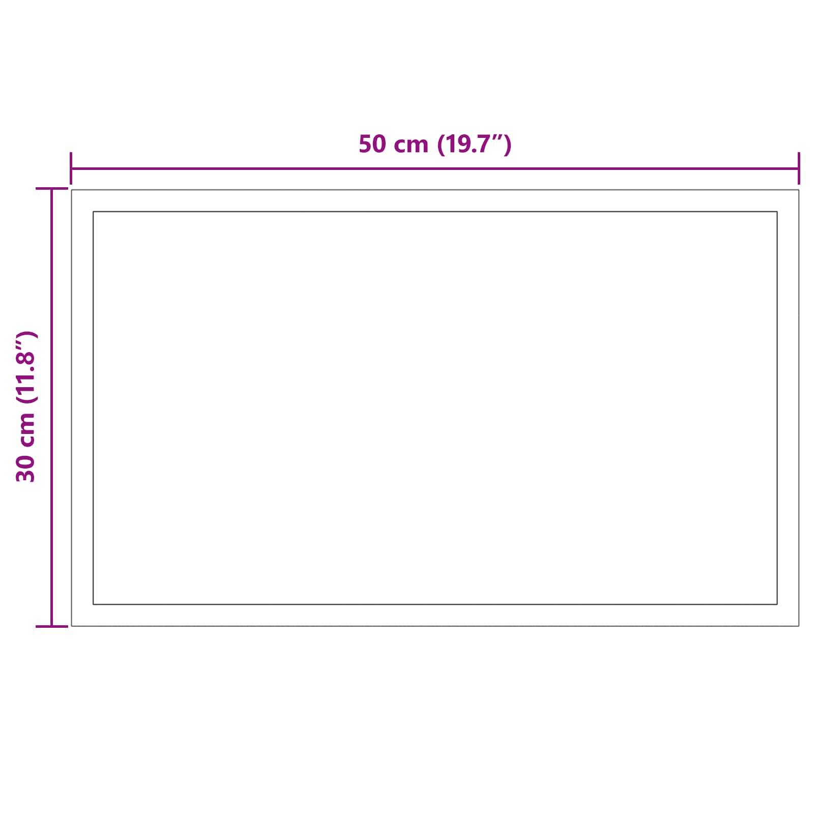vidaXL LED-Badezimmerspiegel Transparent 50 x 30 cm Gehärtetes Glas