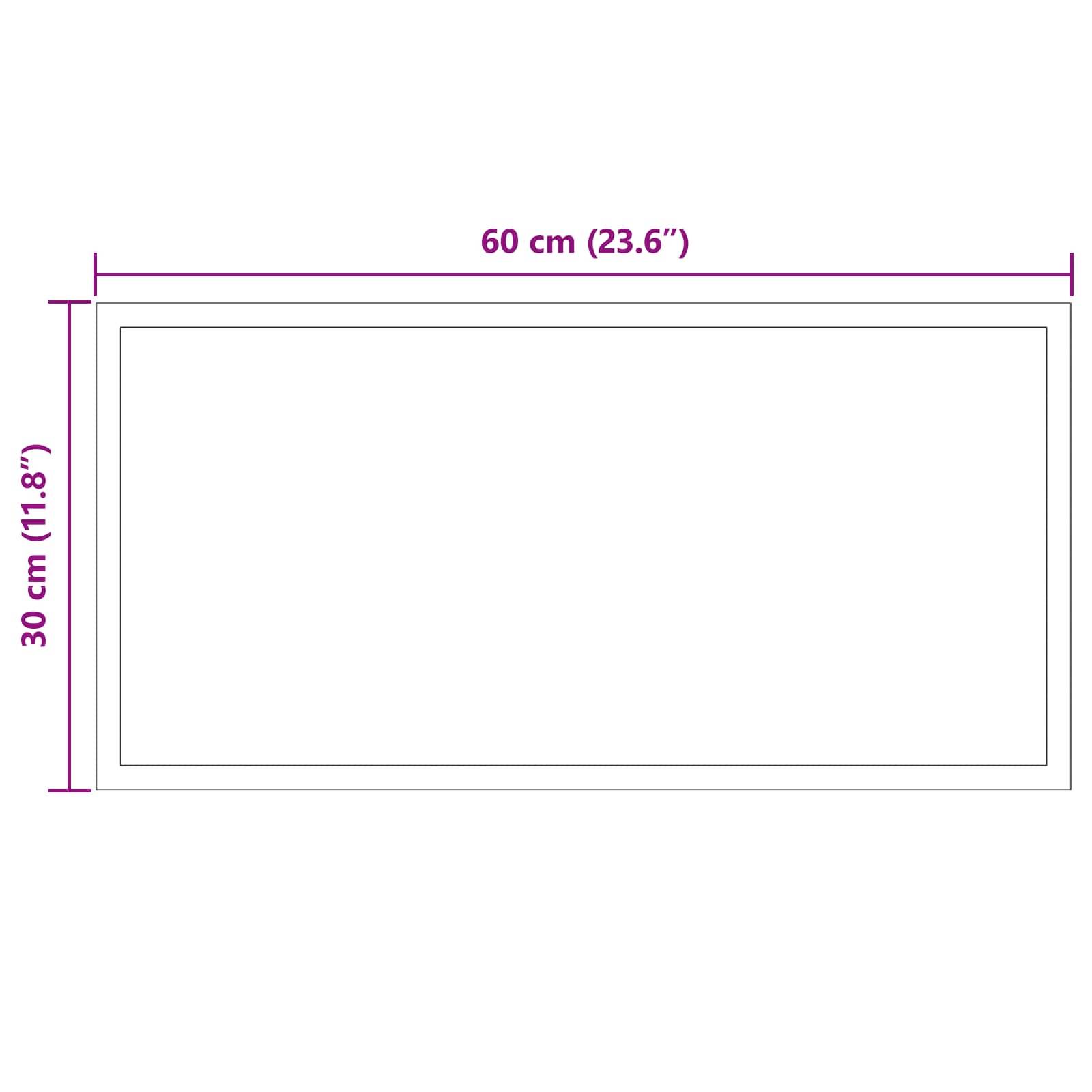 vidaXL LED-Badezimmerspiegel Transparent 60 x 30 cm Gehärtetes Glas
