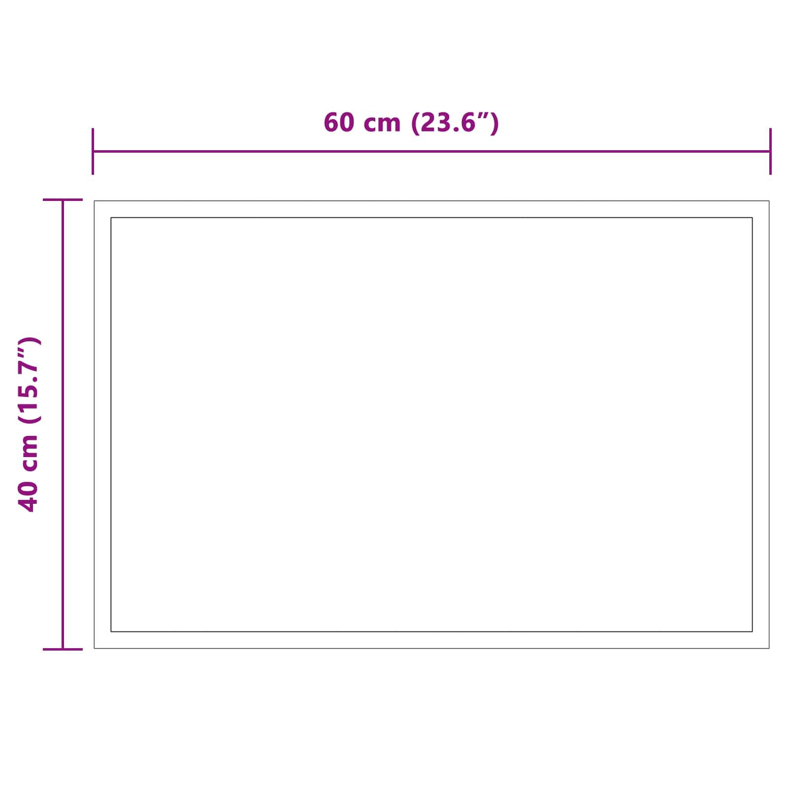 vidaXL LED-Badezimmerspiegel Transparent 60 x 40 cm Gehärtetes Glas