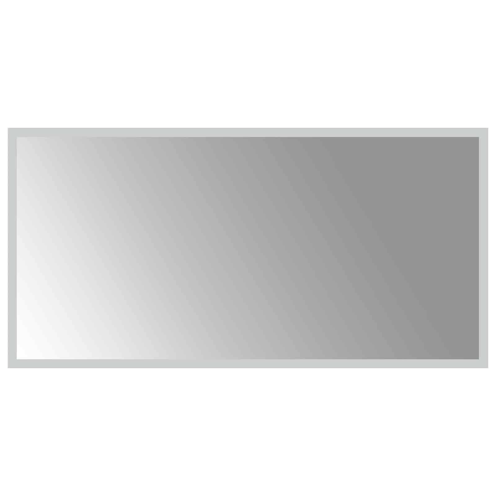 vidaXL LED-Badezimmerspiegel Transparent 80 x 40 cm Gehärtetes Glas