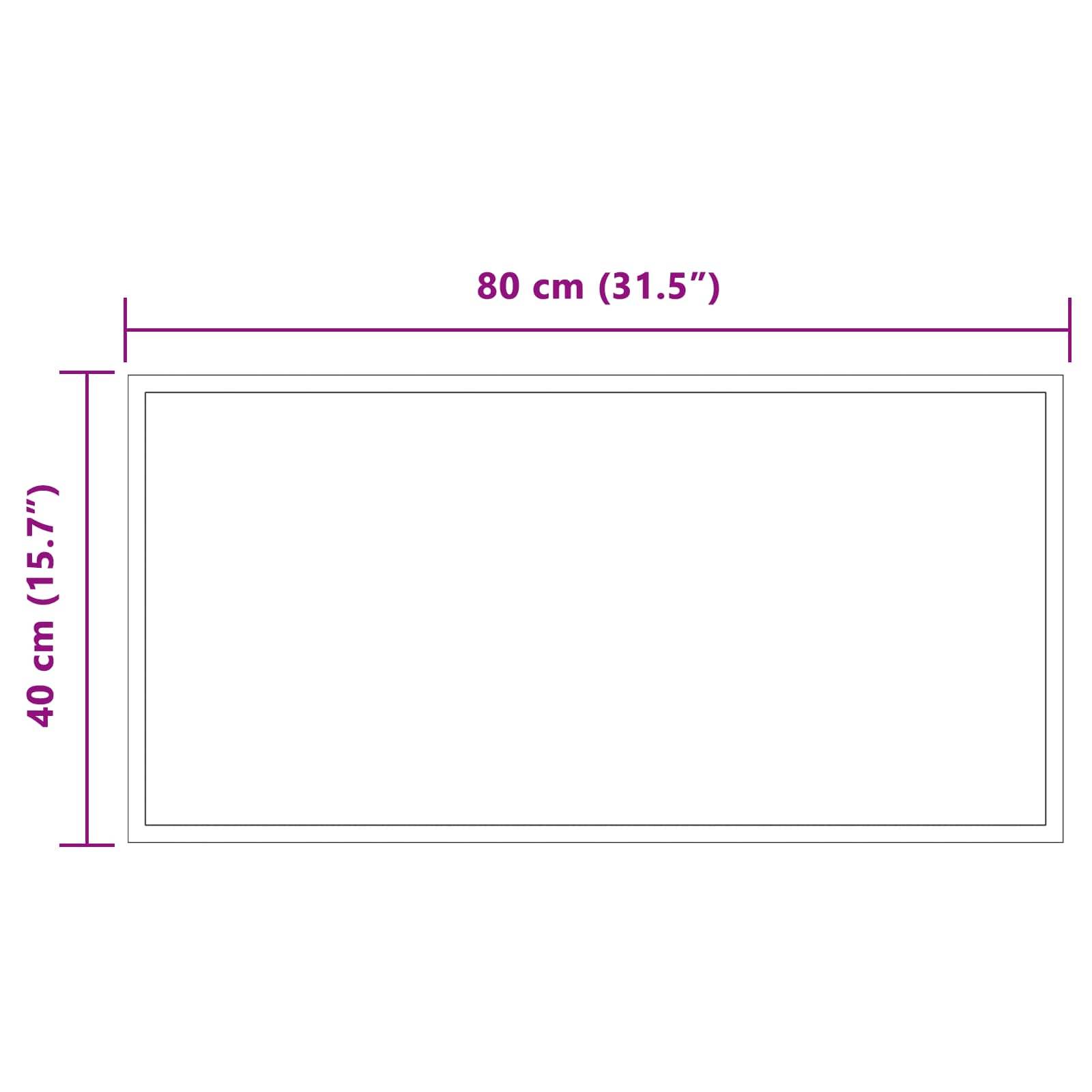 vidaXL LED-Badezimmerspiegel Transparent 80 x 40 cm Gehärtetes Glas