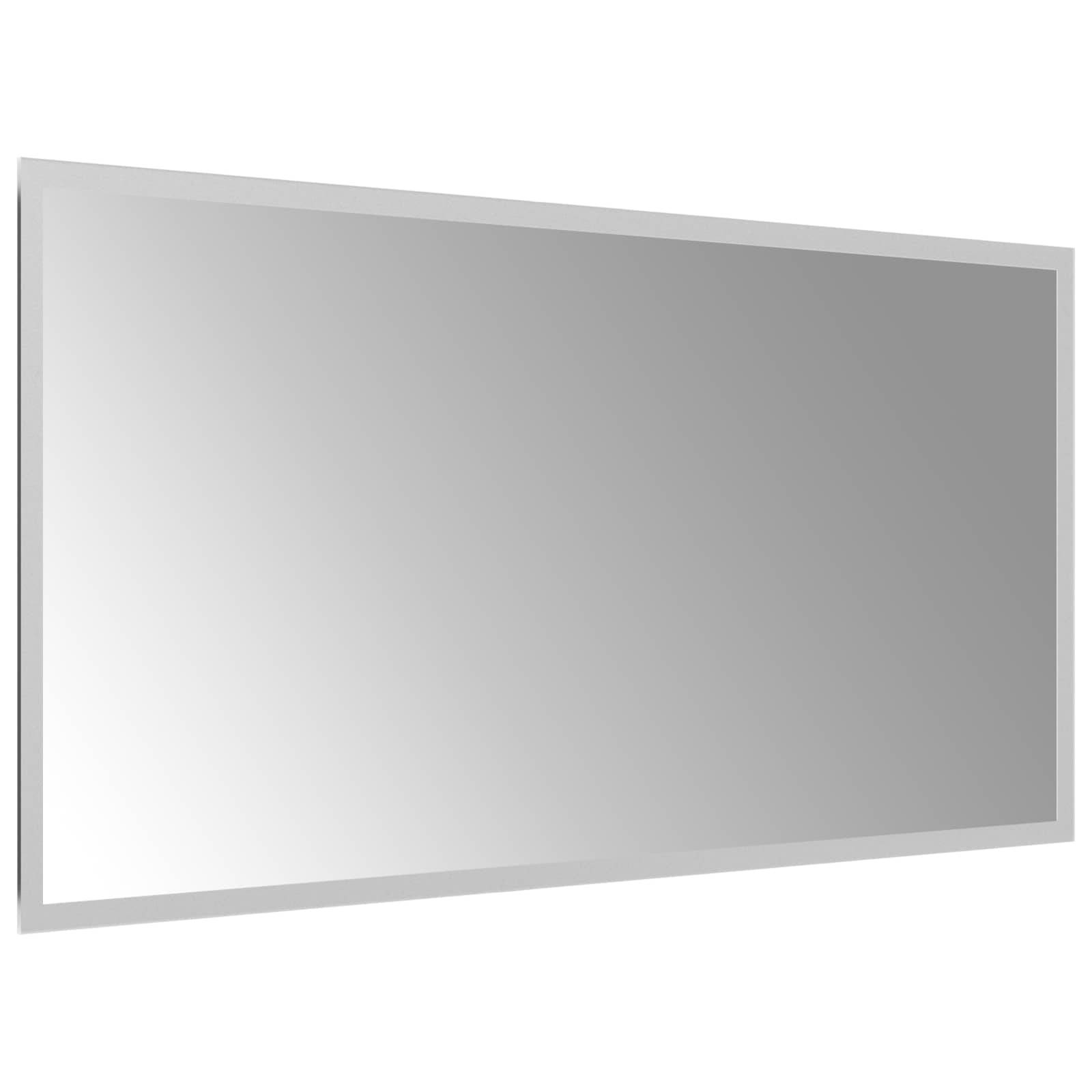 vidaXL LED-Badezimmerspiegel Transparent 80 x 40 cm Gehärtetes Glas