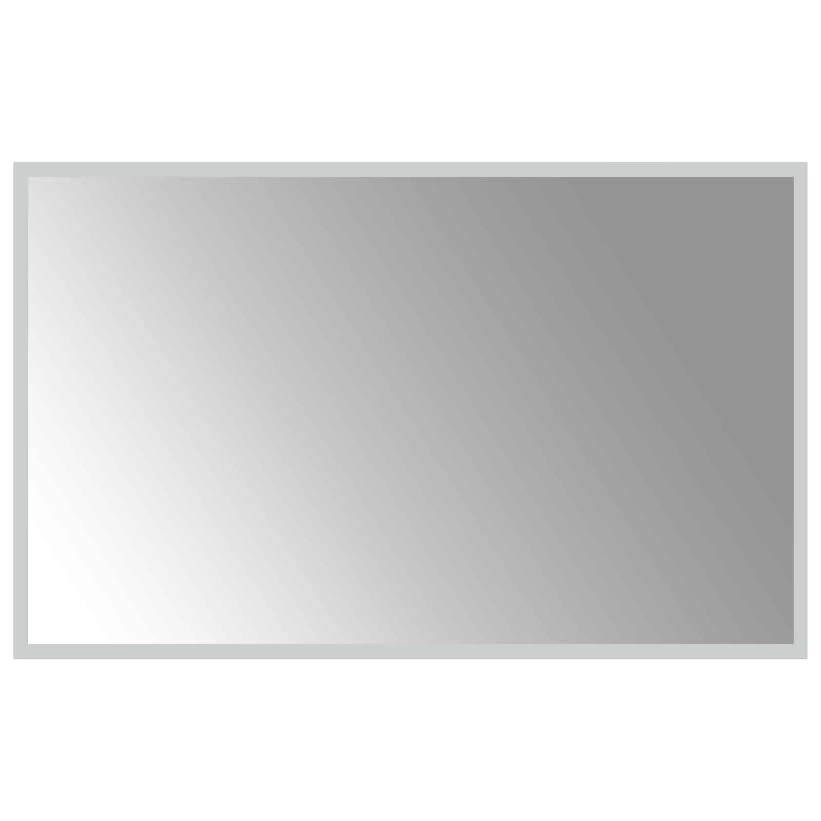 vidaXL LED-Badezimmerspiegel Transparent 80 x 50 cm Gehärtetes Glas