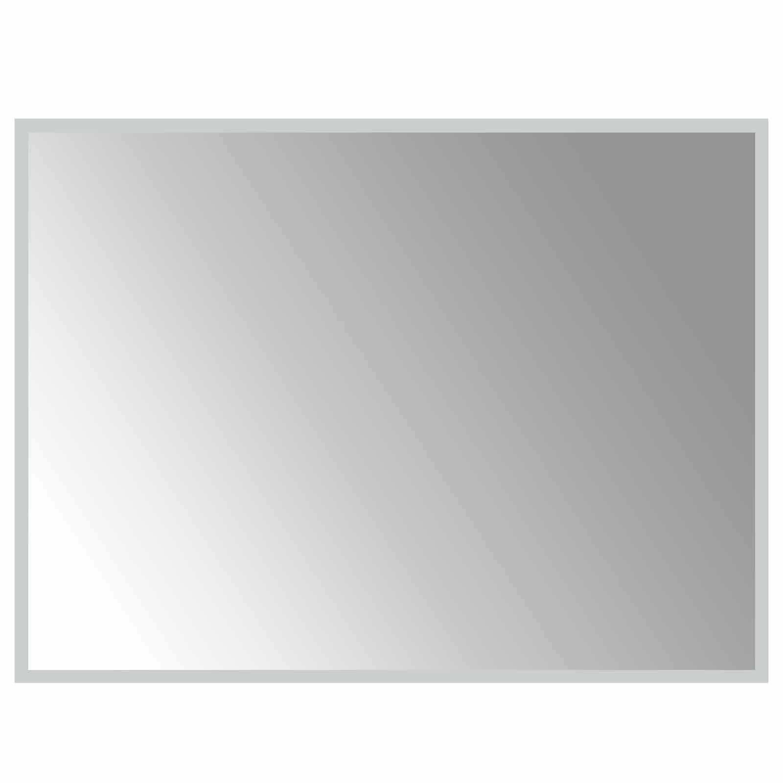 vidaXL LED-Badezimmerspiegel Transparent 80 x 60 cm Gehärtetes Glas