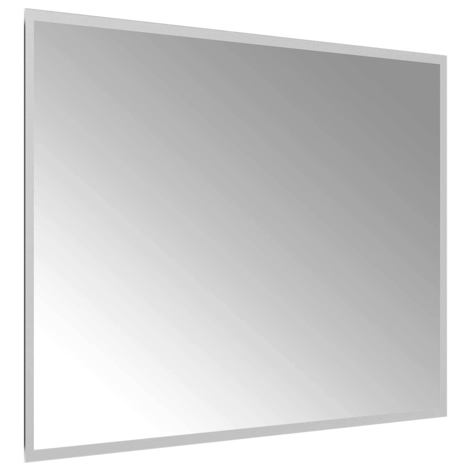 vidaXL LED-Badezimmerspiegel Transparent 80 x 60 cm Gehärtetes Glas