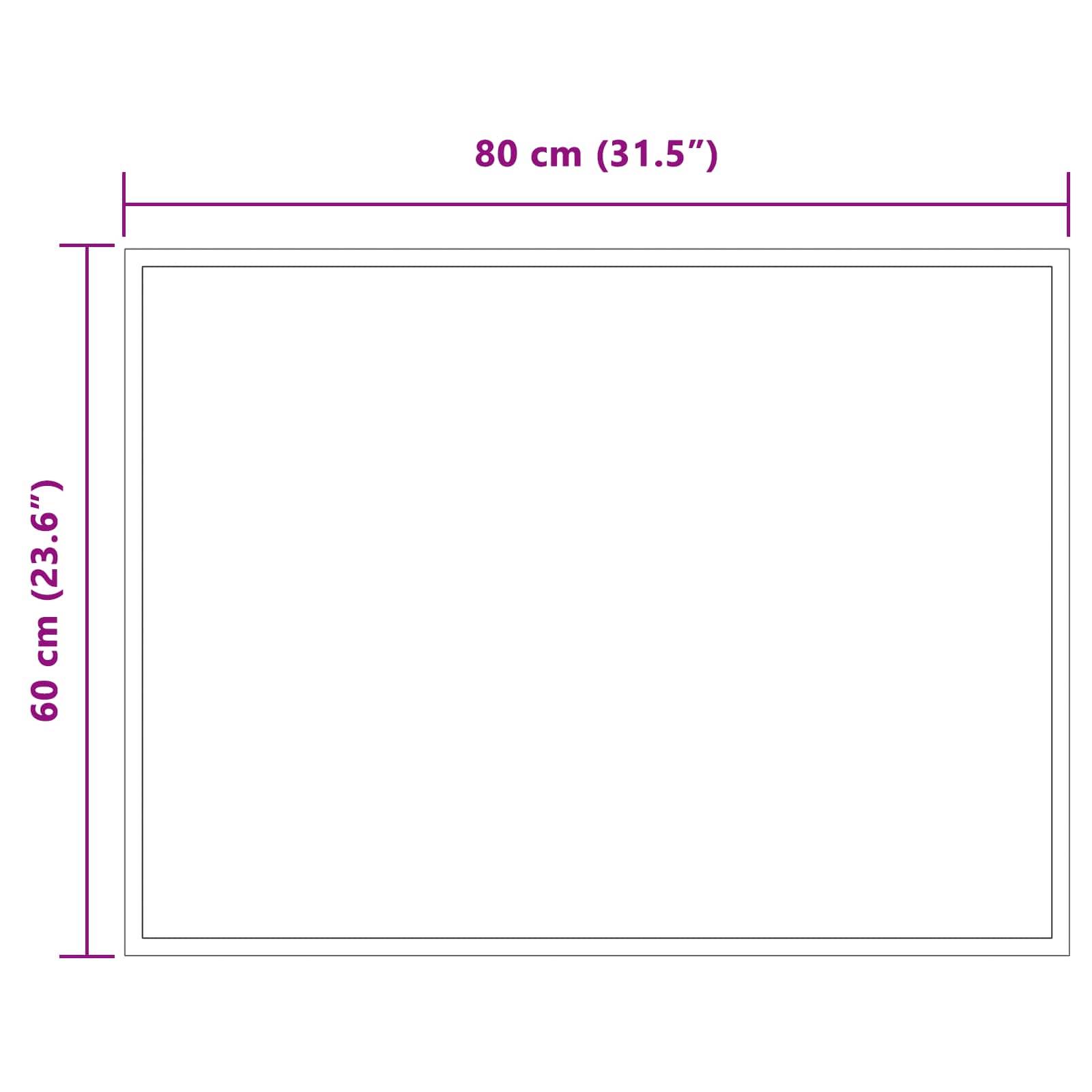 vidaXL LED-Badezimmerspiegel Transparent 80 x 60 cm Gehärtetes Glas