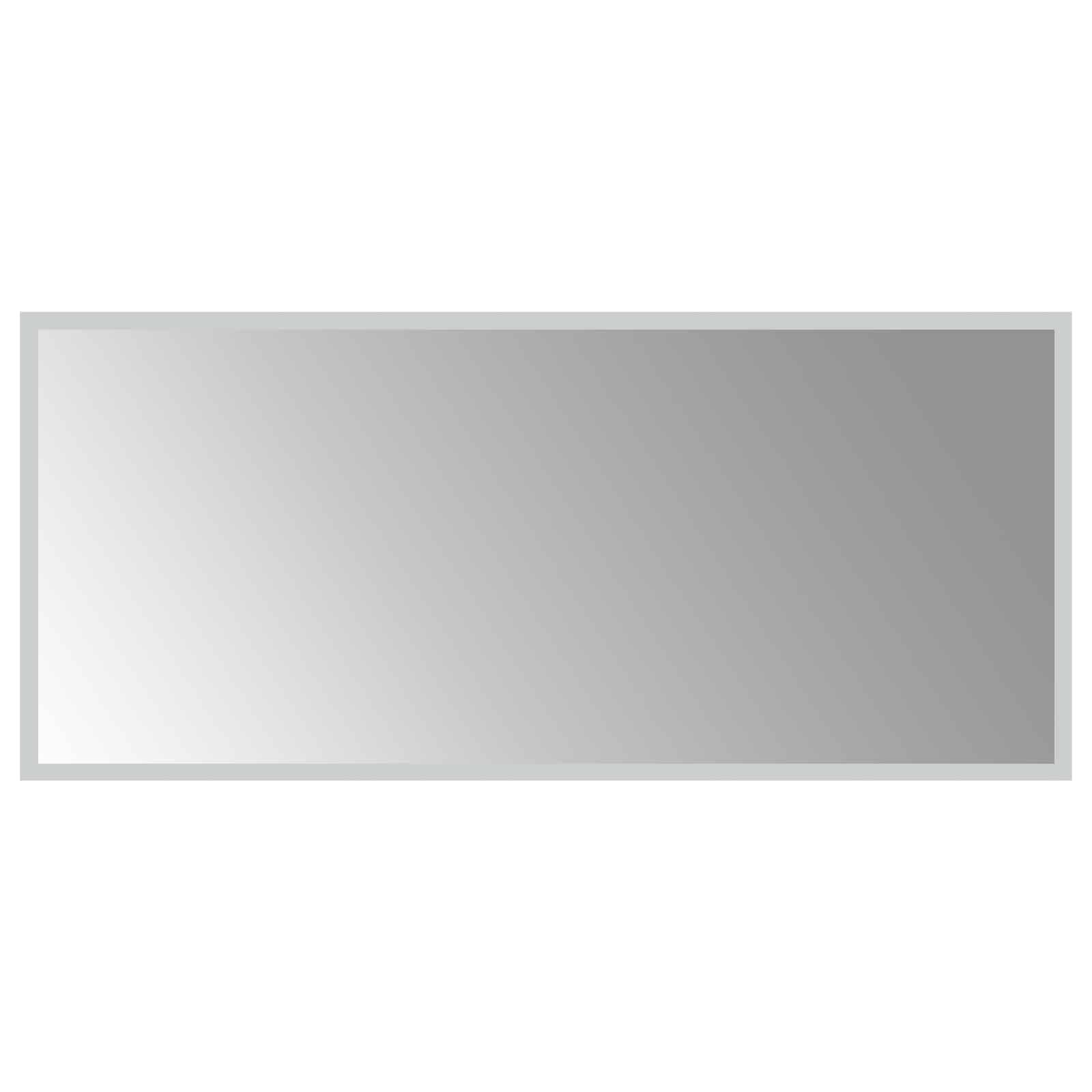 vidaXL LED-Badezimmerspiegel Transparent 90 x 40 cm Gehärtetes Glas