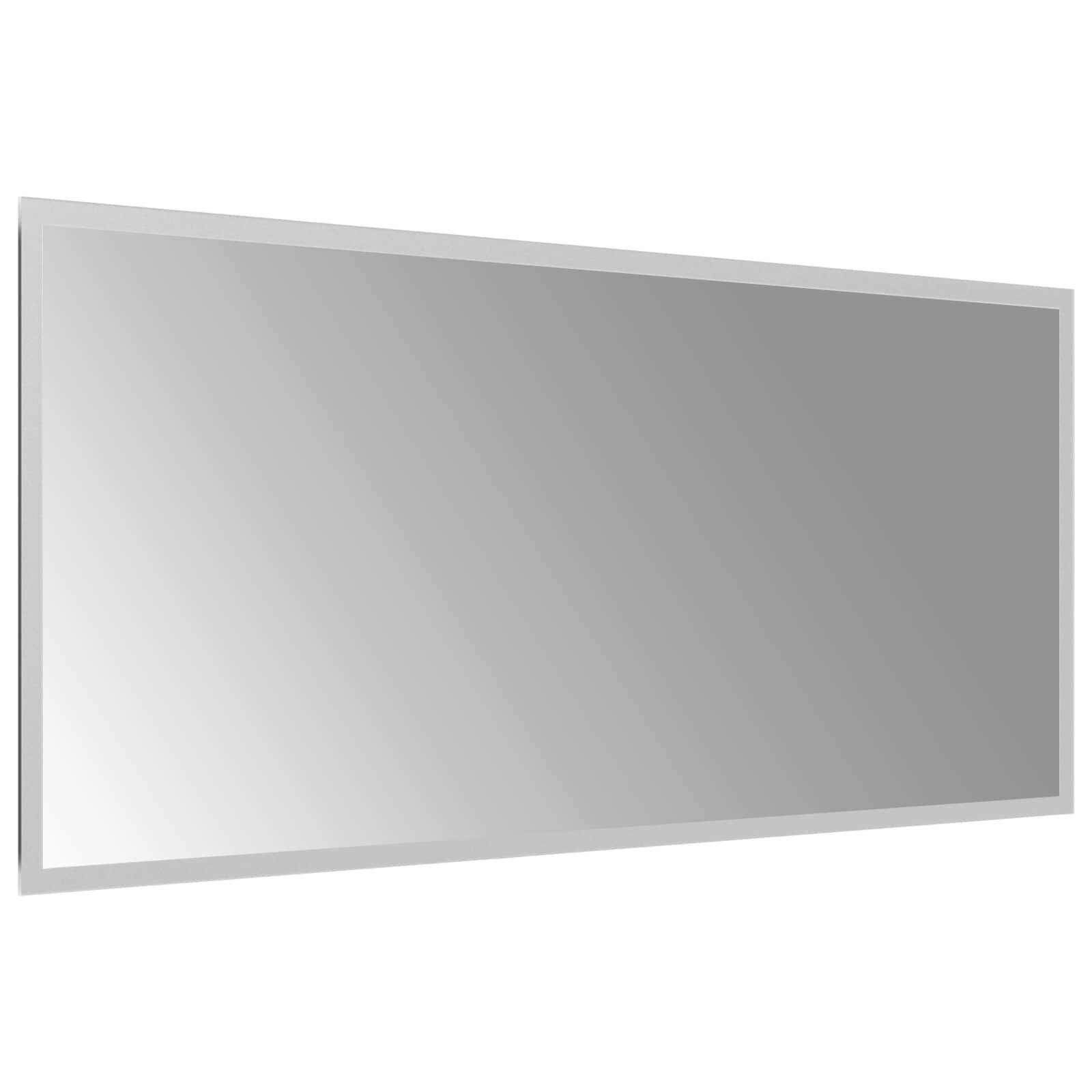 vidaXL LED-Badezimmerspiegel Transparent 90 x 40 cm Gehärtetes Glas