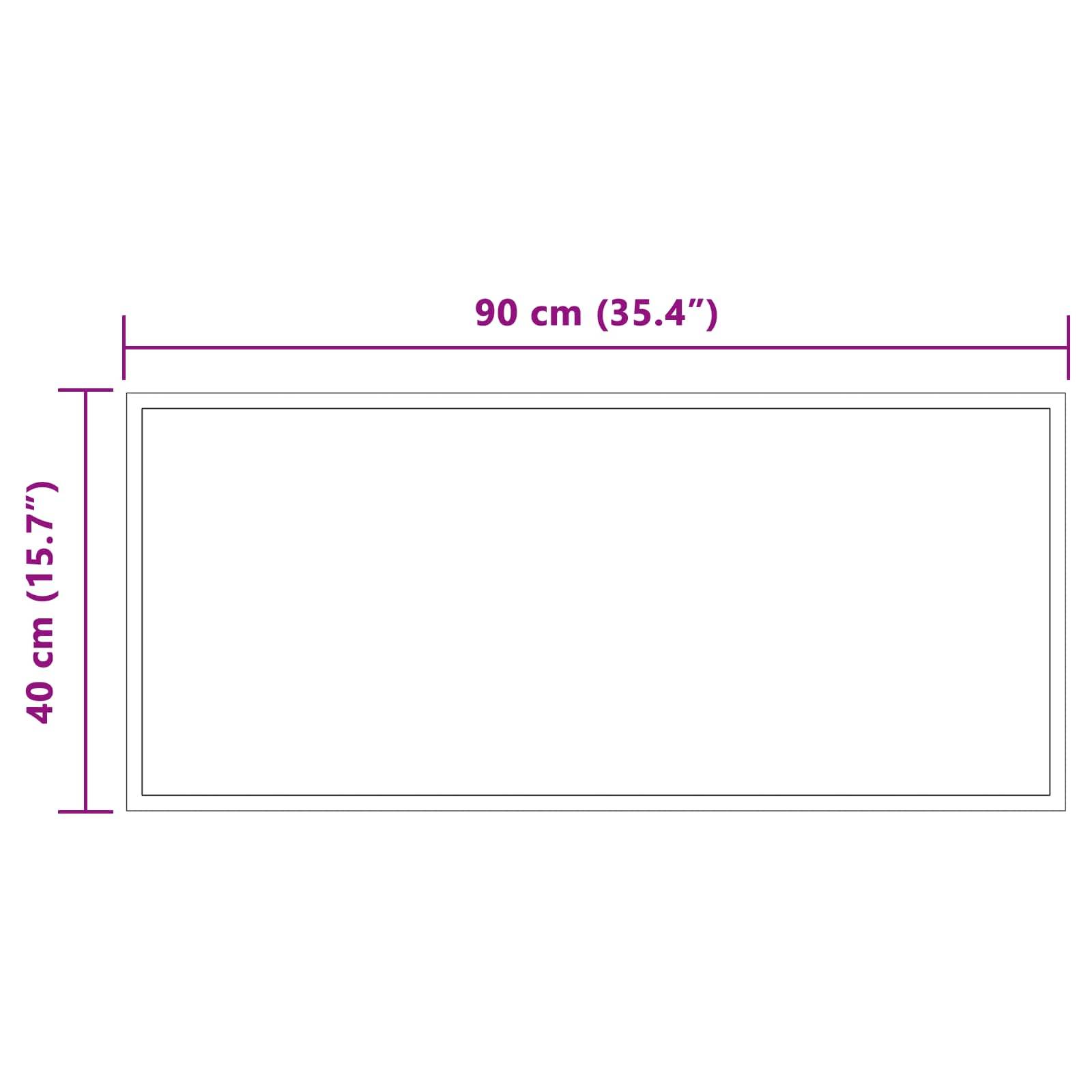 vidaXL LED-Badezimmerspiegel Transparent 90 x 40 cm Gehärtetes Glas