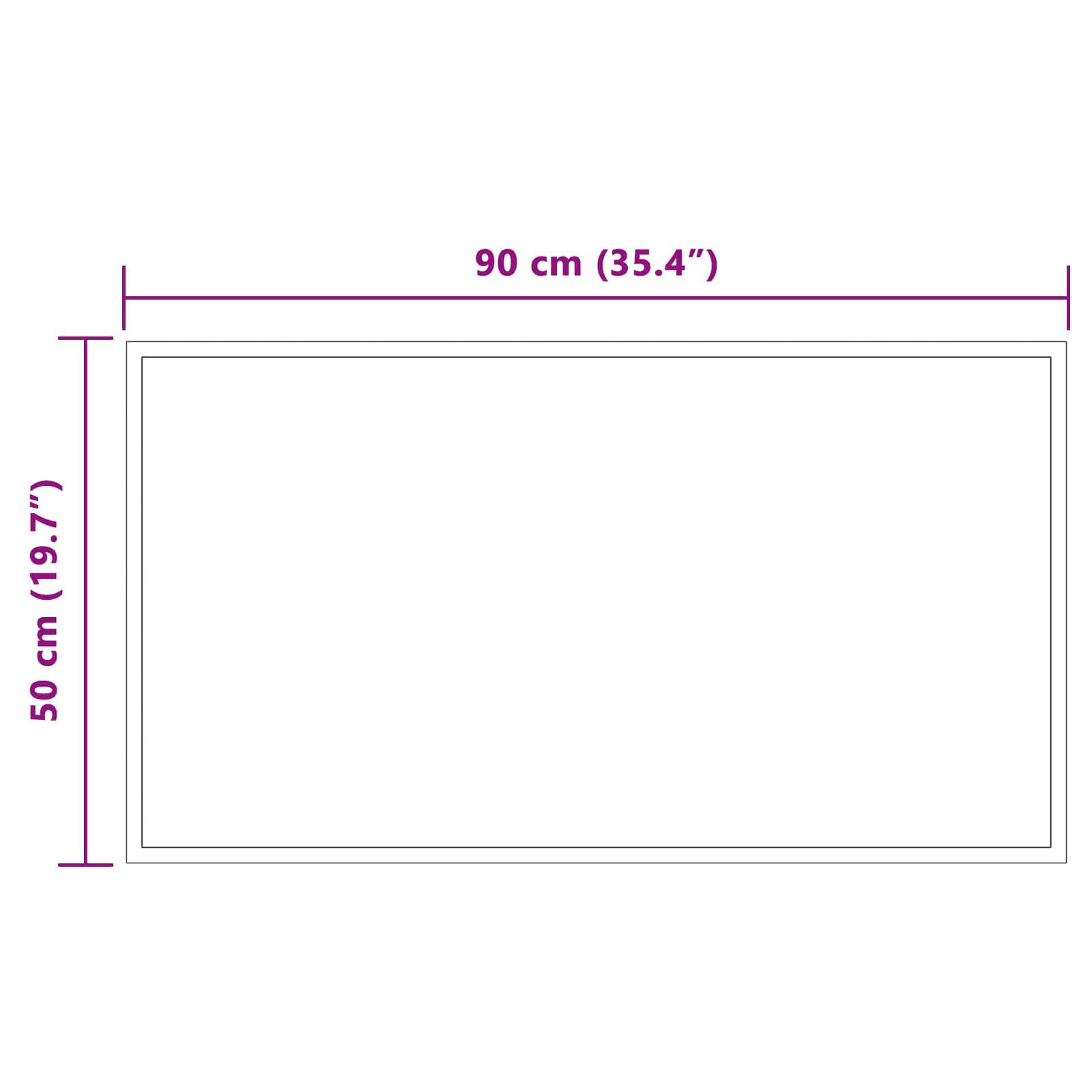 vidaXL LED-Badezimmerspiegel Transparent 90 x 50 cm Gehärtetes Glas