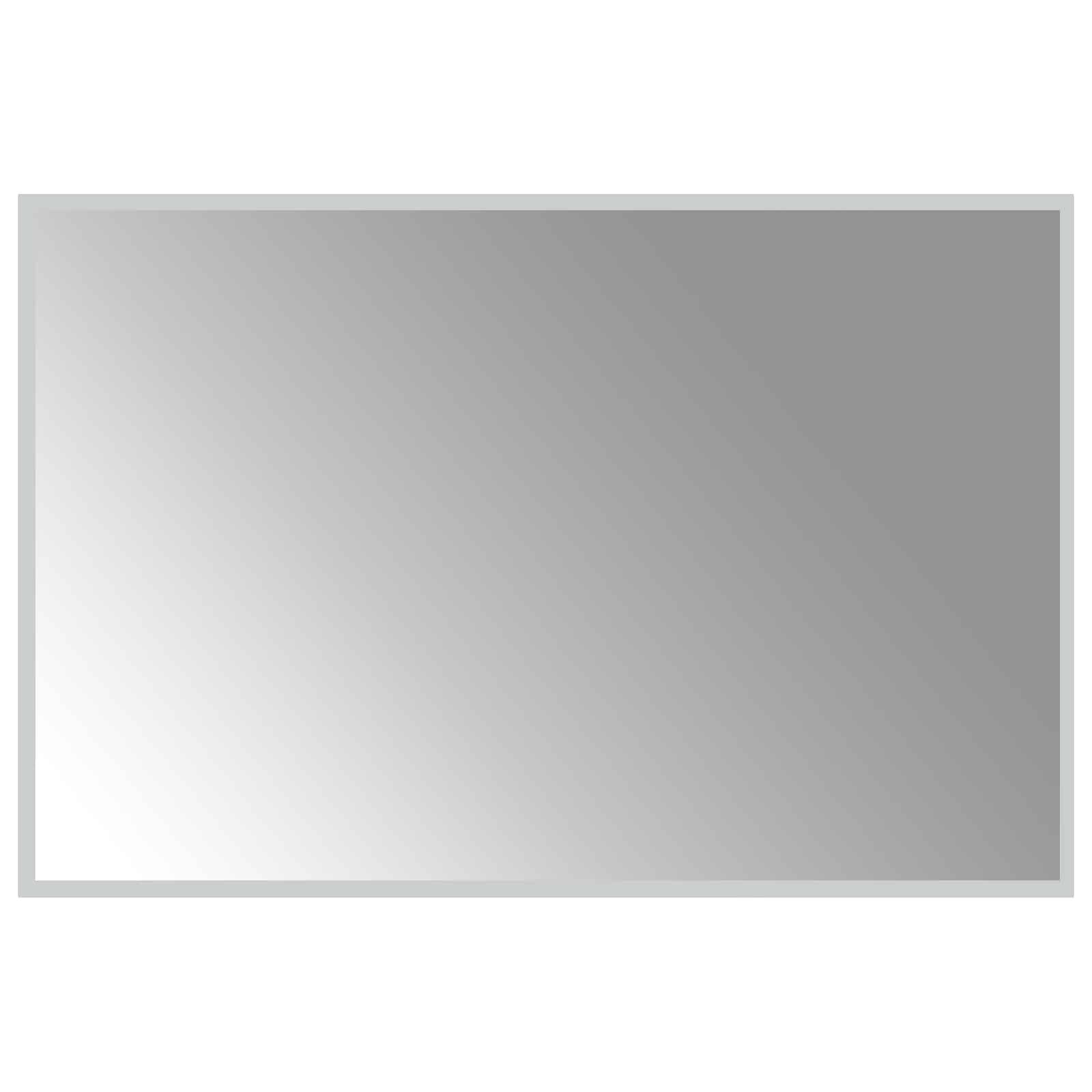 vidaXL LED-Badezimmerspiegel Transparent 90 x 60 cm Gehärtetes Glas