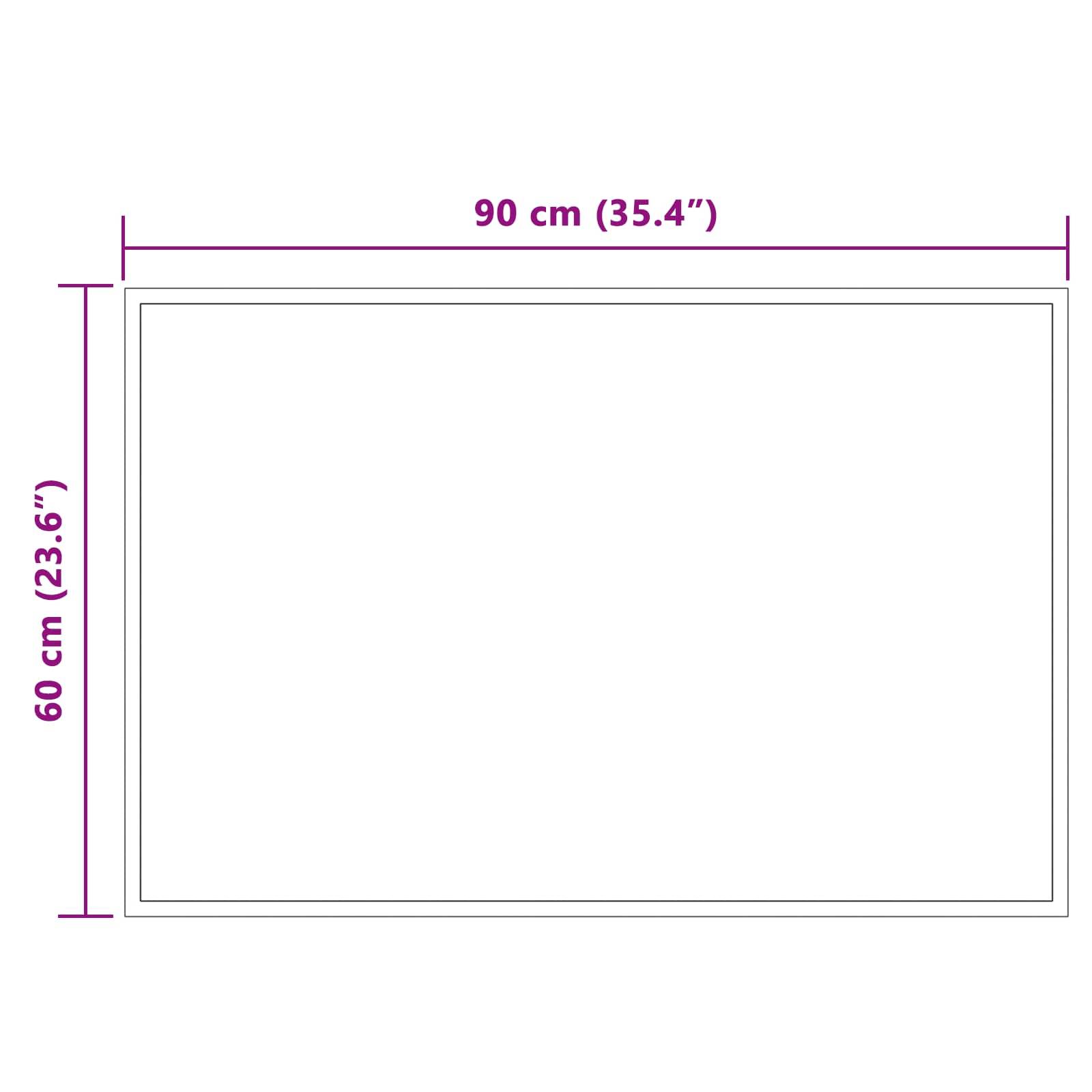 vidaXL LED-Badezimmerspiegel Transparent 90 x 60 cm Gehärtetes Glas