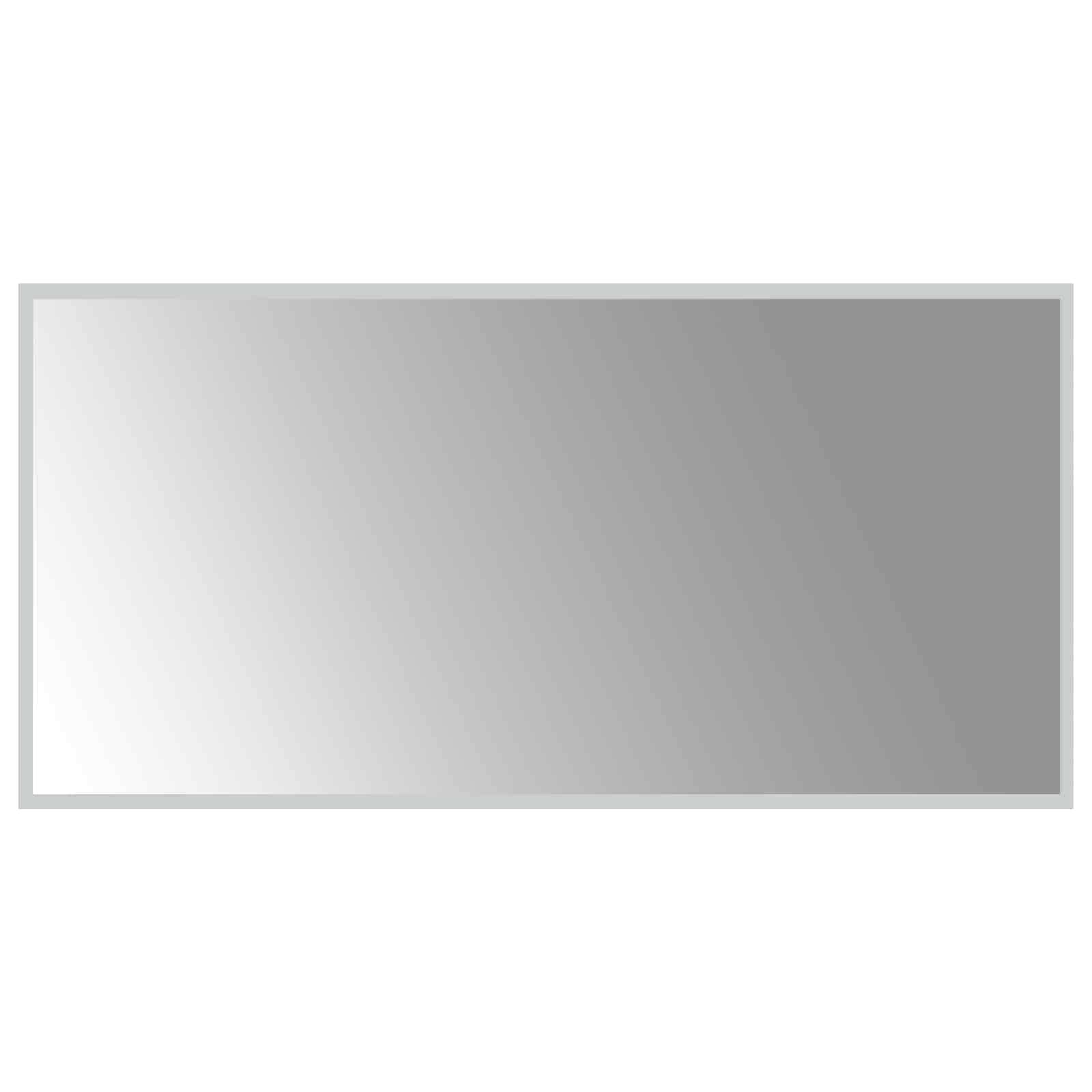 vidaXL LED-Badezimmerspiegel Transparent 100 x 50 cm Gehärtetes Glas