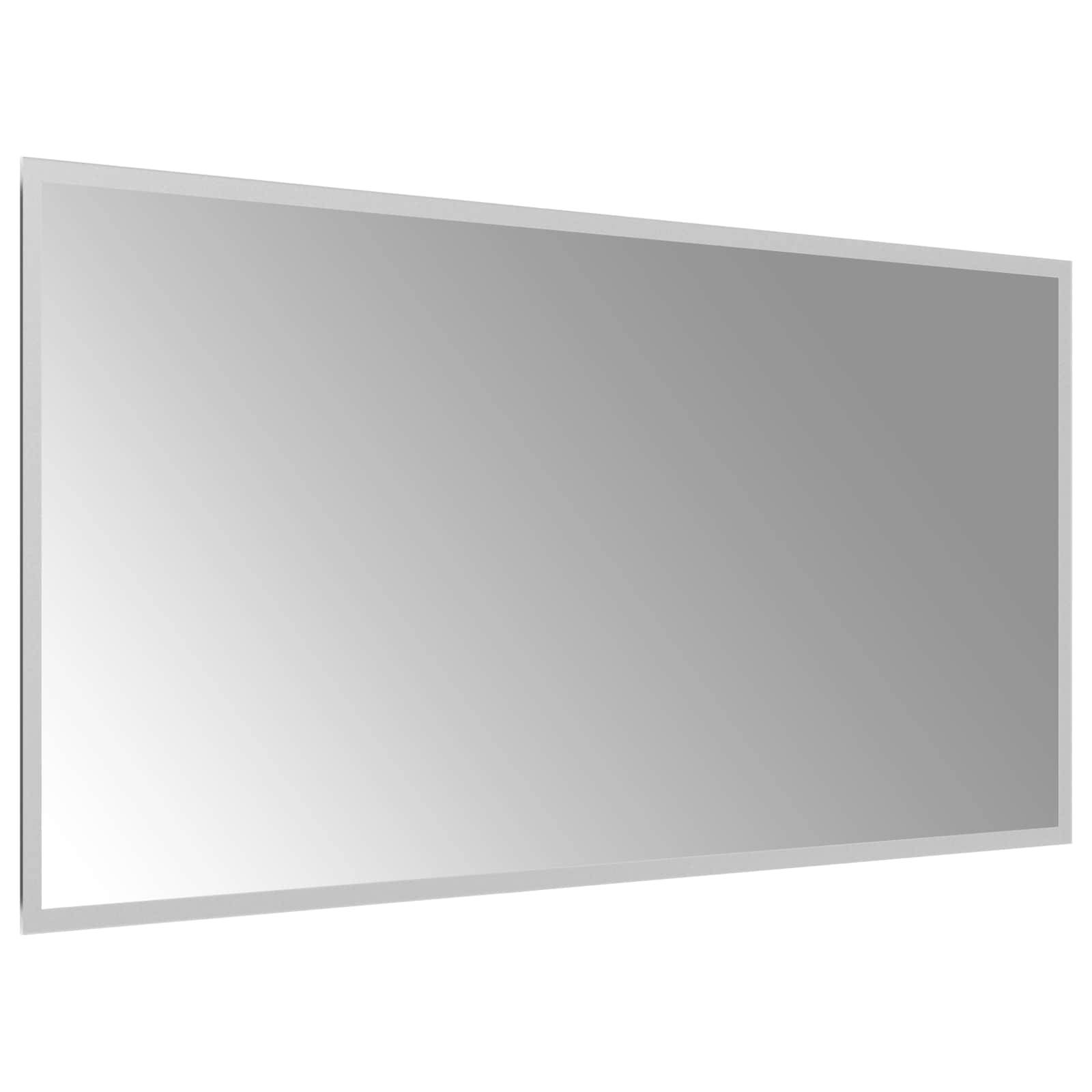 vidaXL LED-Badezimmerspiegel Transparent 100 x 50 cm Gehärtetes Glas