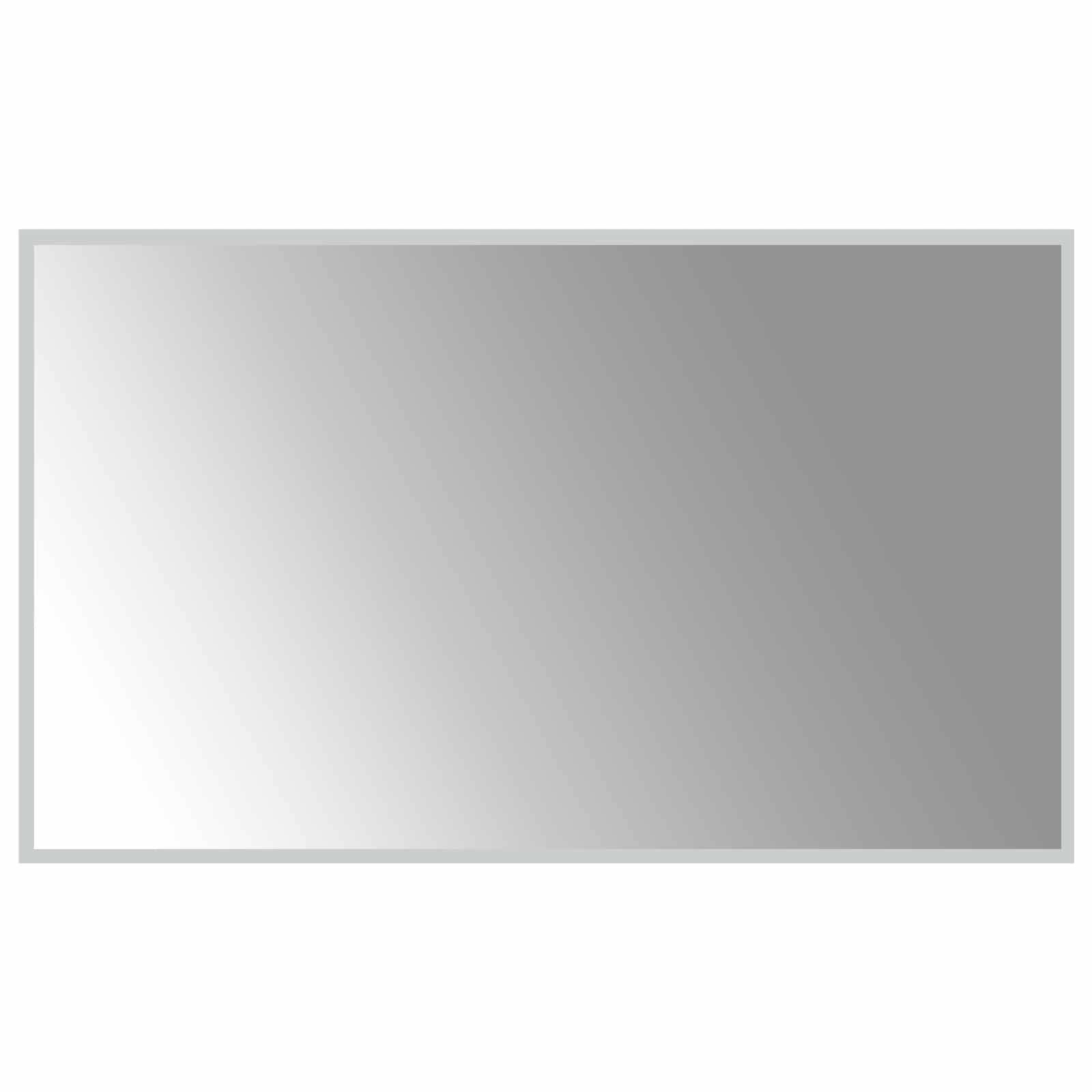 vidaXL LED-Badezimmerspiegel Transparent 100 x 60 cm Gehärtetes Glas